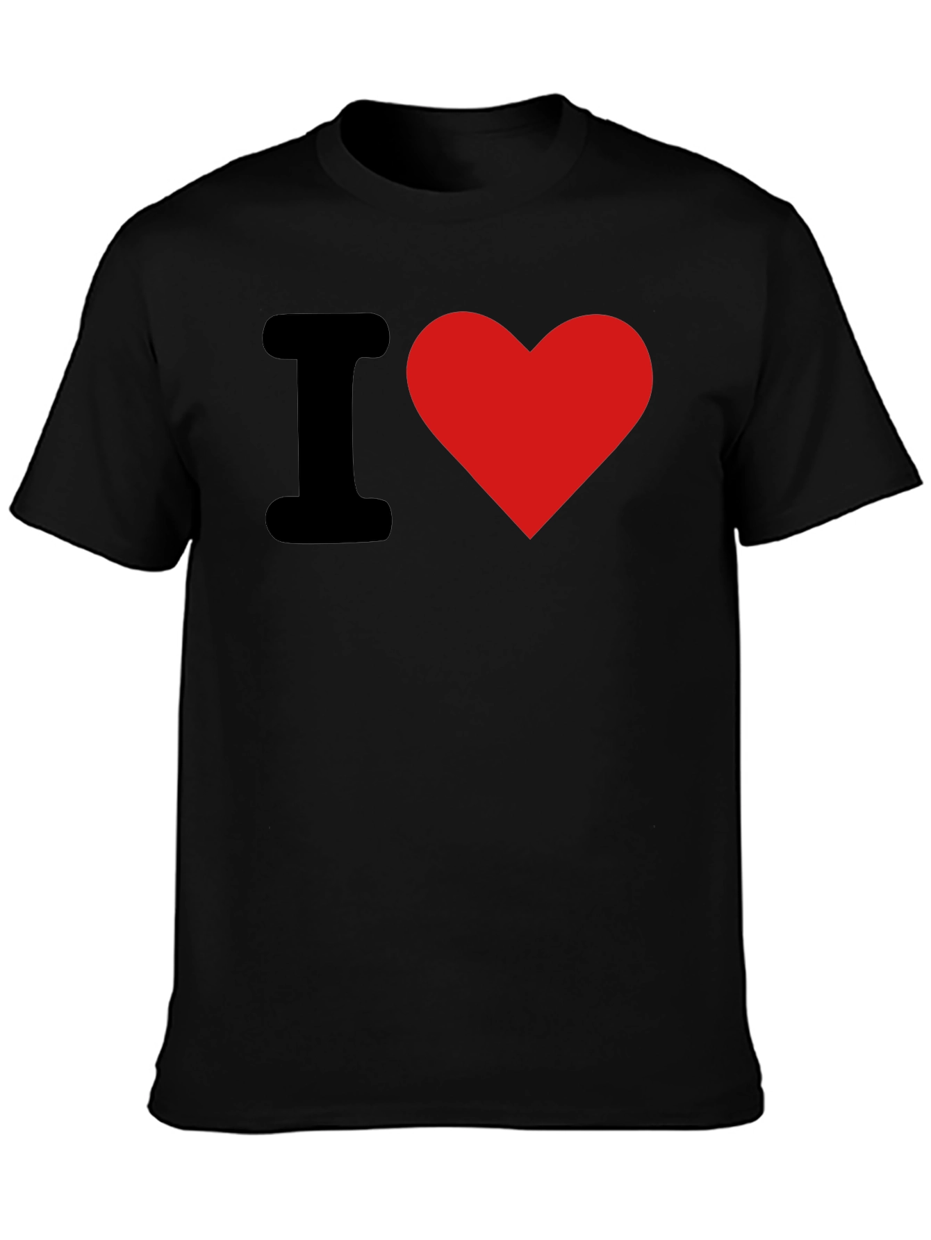 I Love Heart Graphic Tee - Casual Cotton Blend