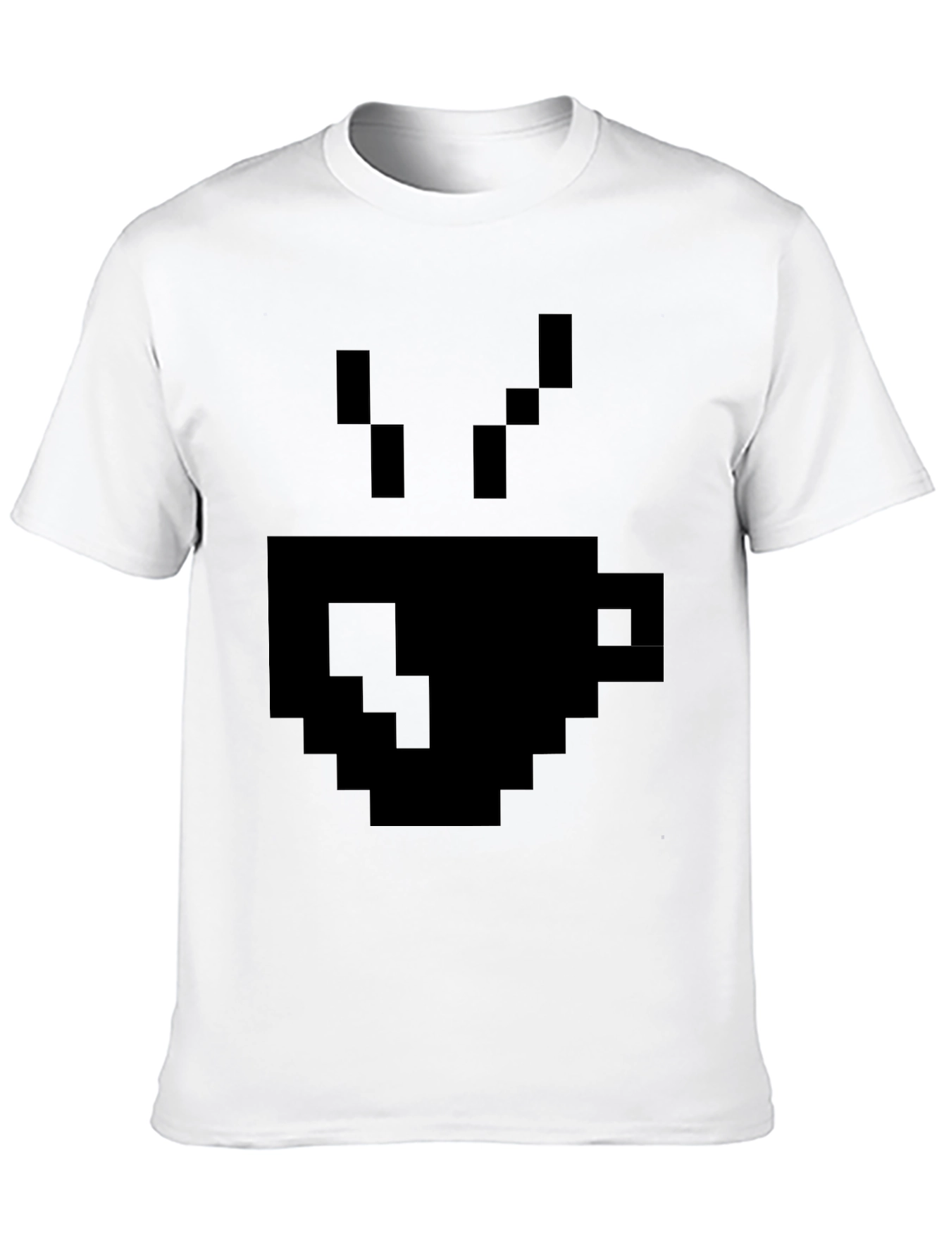 Pixel Coffee Cup T-Shirt - Retro Gaming Style
