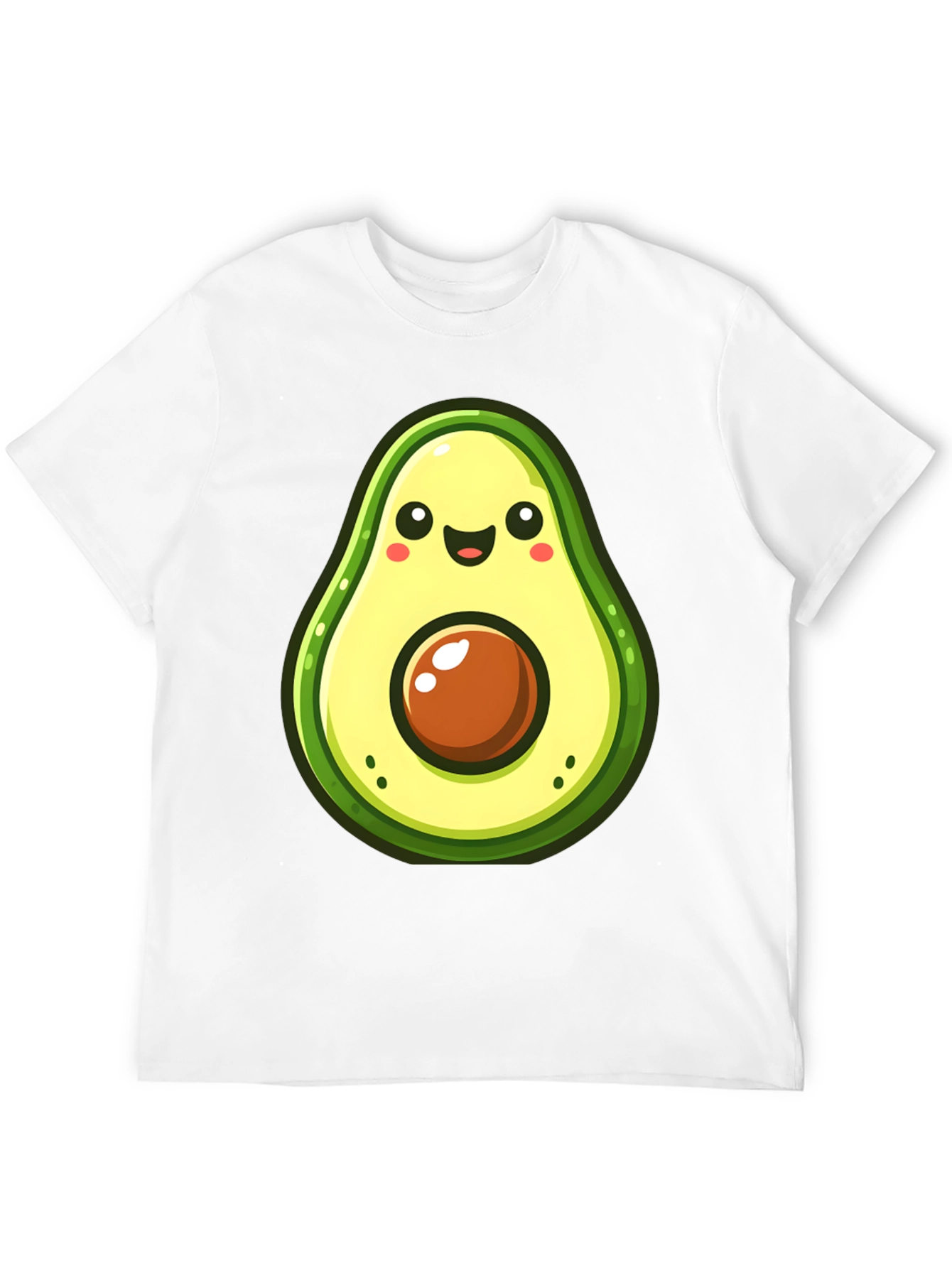 Cute Avocado Graphic Black T-Shirt