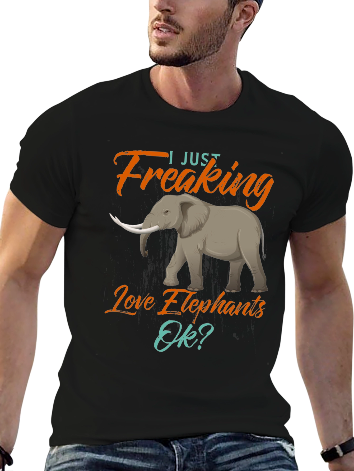 Elephant Lovers T-Shirt - Freaking Love Elephants
