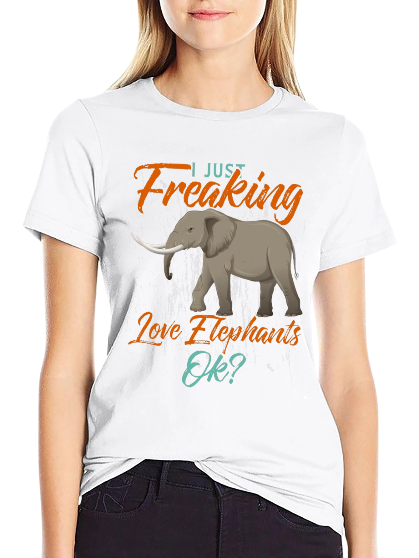 Elephant Lovers T-Shirt - Freaking Love Elephants