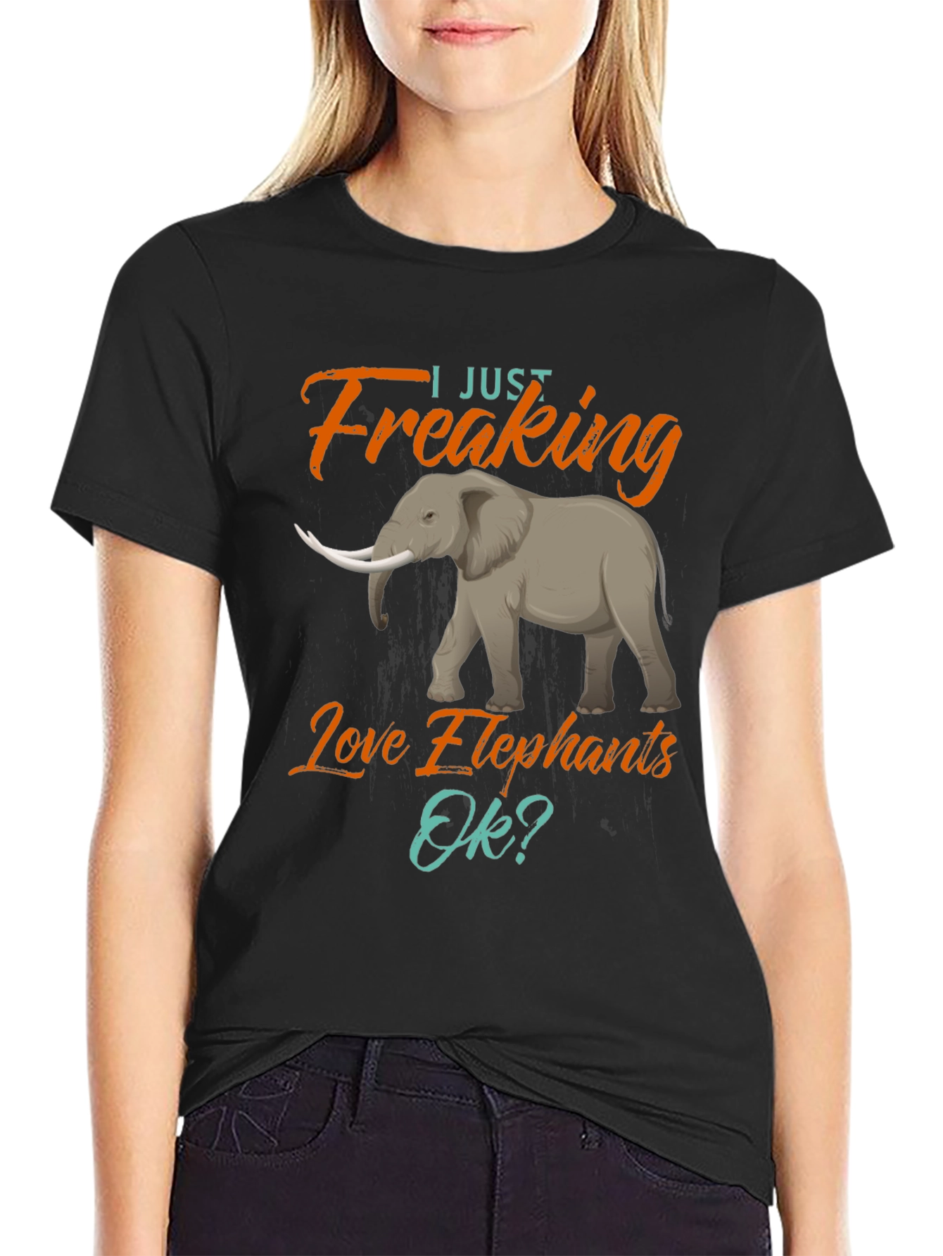 Elephant Lovers T-Shirt - Freaking Love Elephants