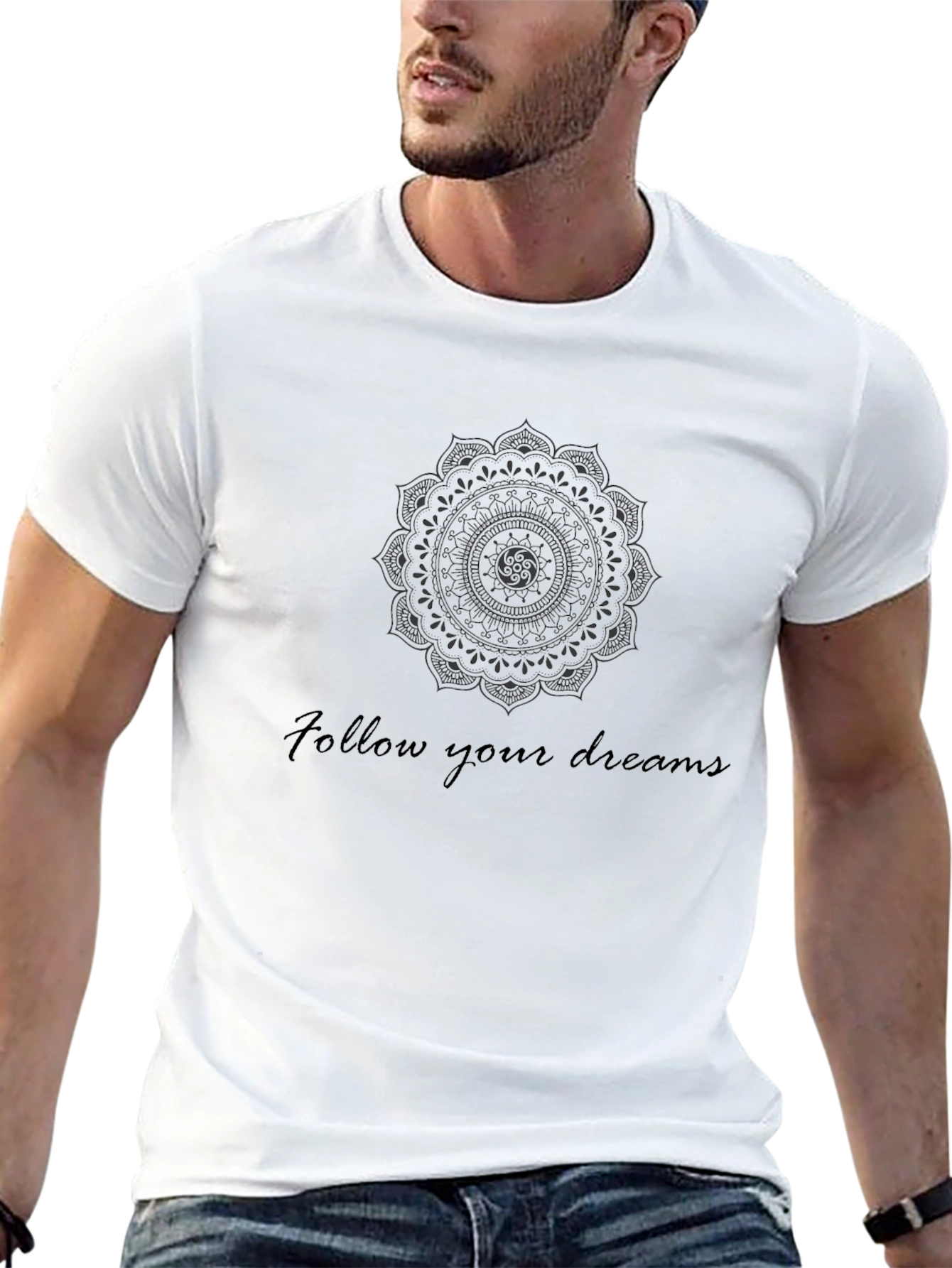 Mandala Dreamer Tee - Follow Your Dreams T-Shirt