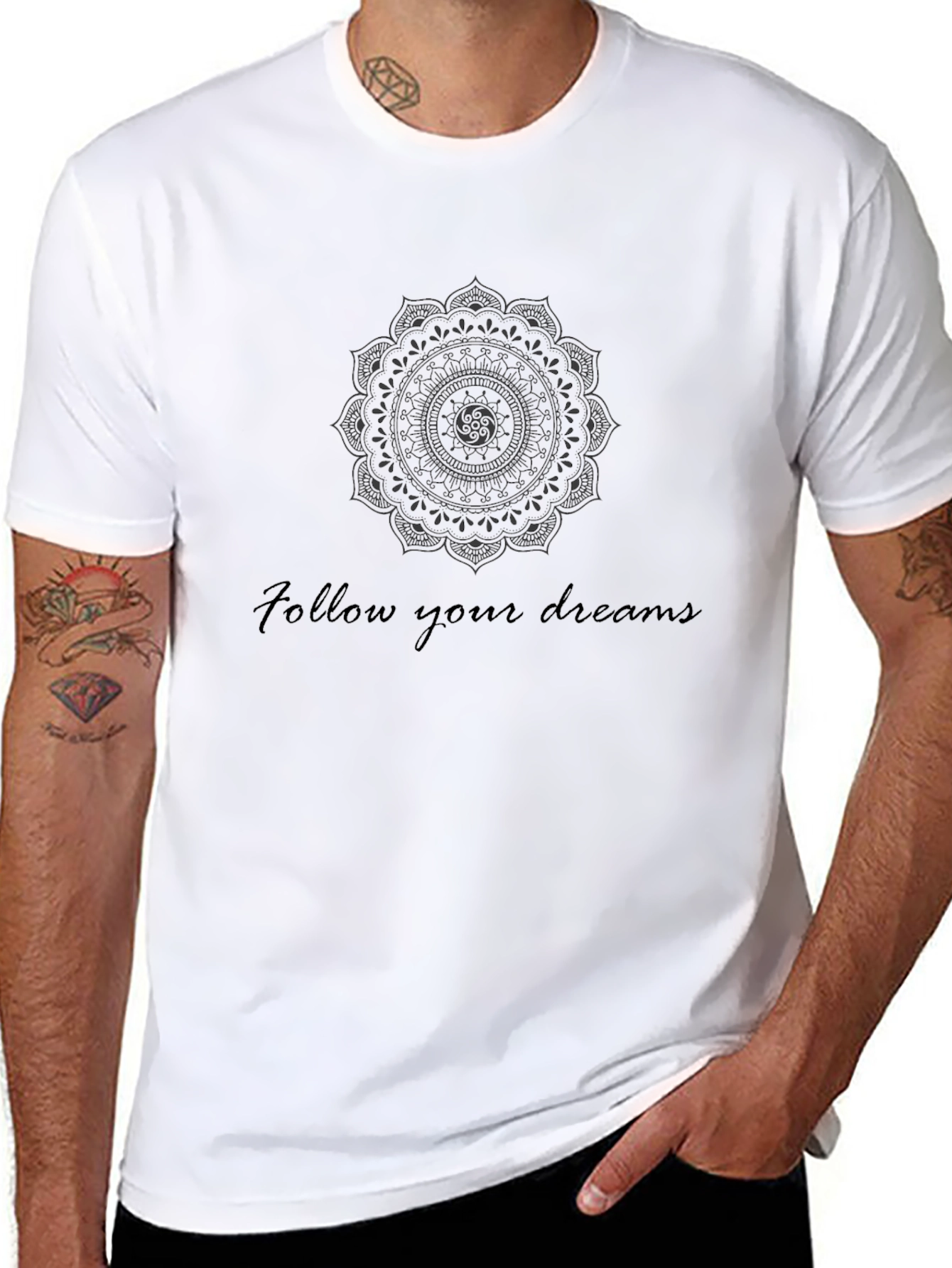 Mandala Dreamer Tee - Follow Your Dreams T-Shirt