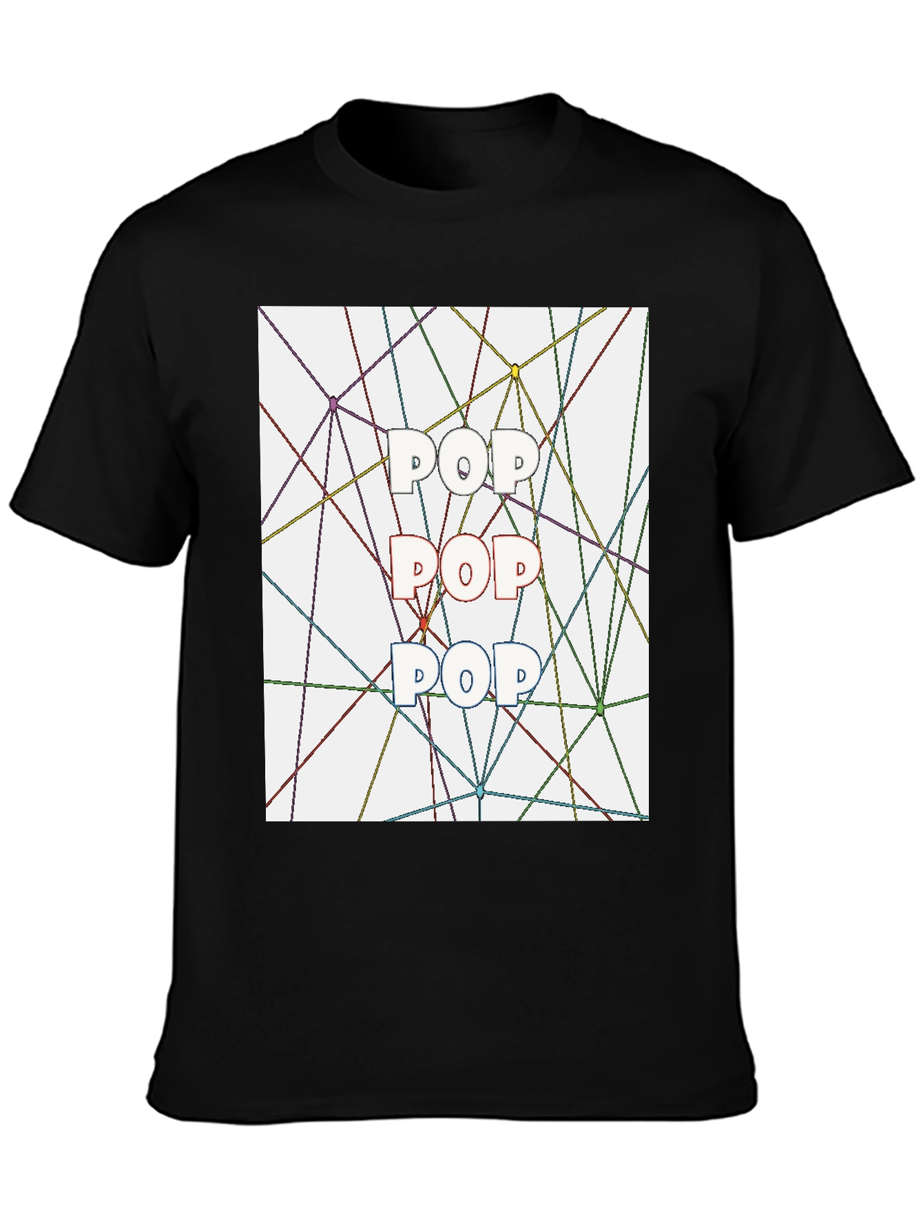 Pop Art T-Shirt - Geometric Line Design