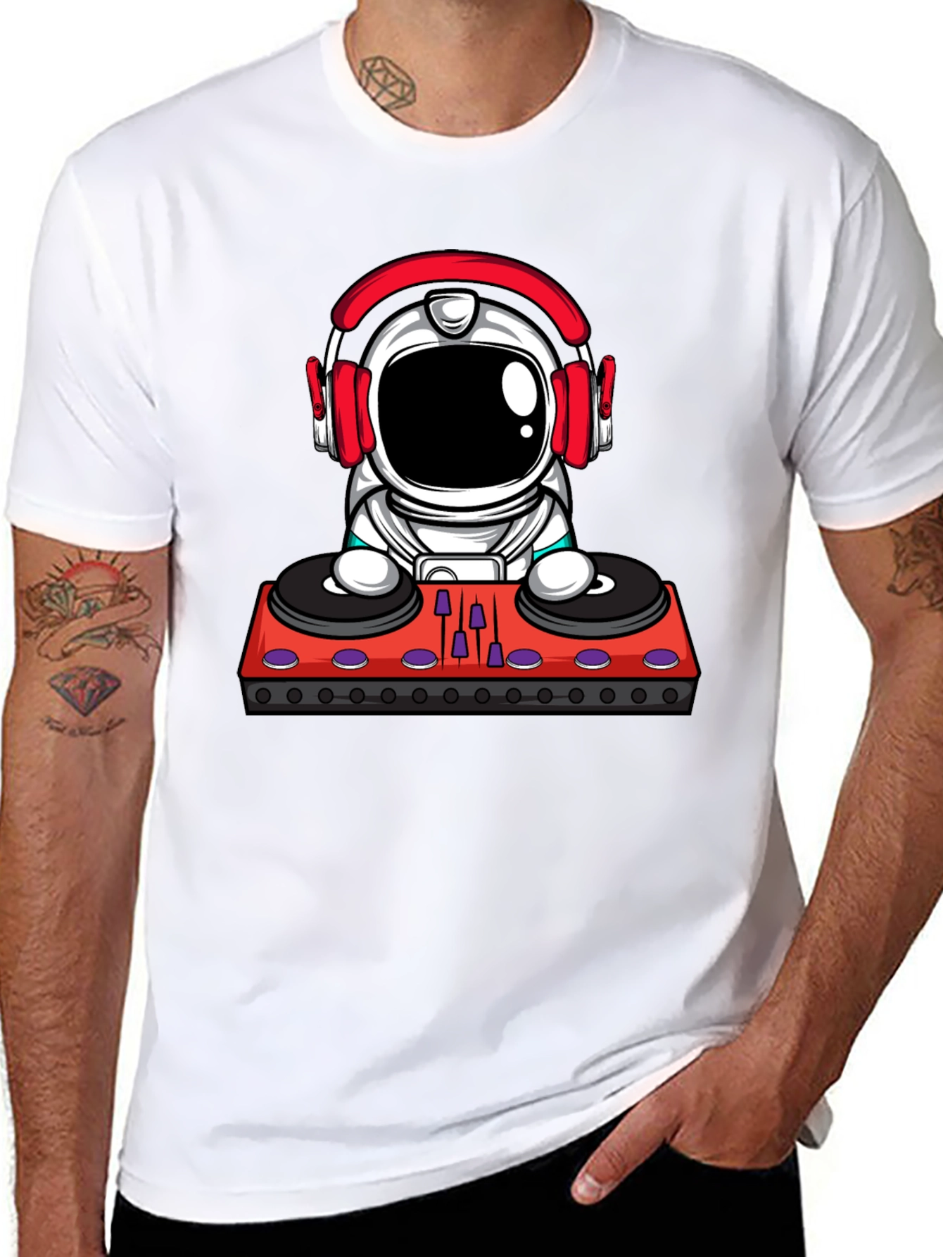 Astronaut DJ Graphic Tee - Space Beats