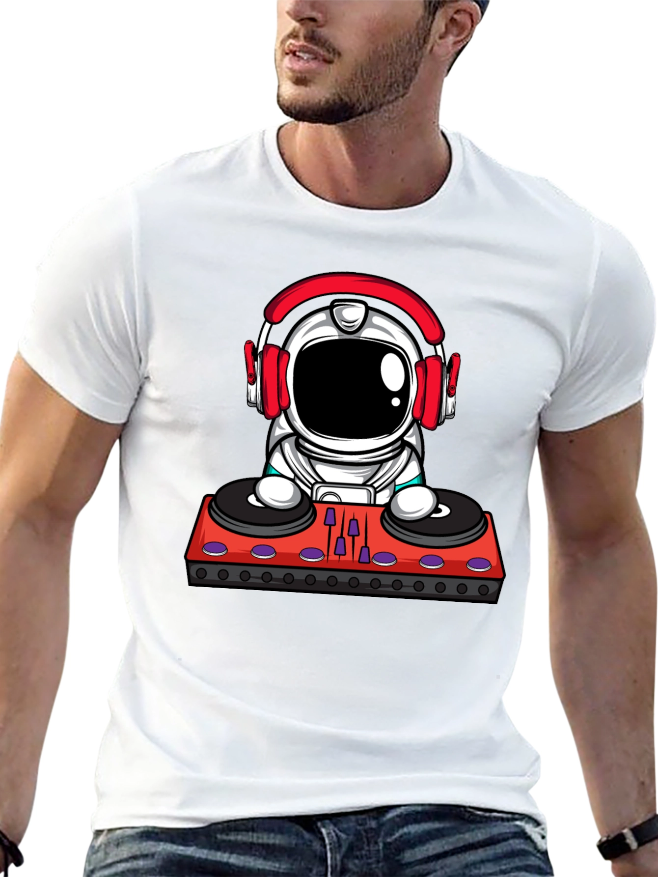 Astronaut DJ Graphic Tee - Space Beats
