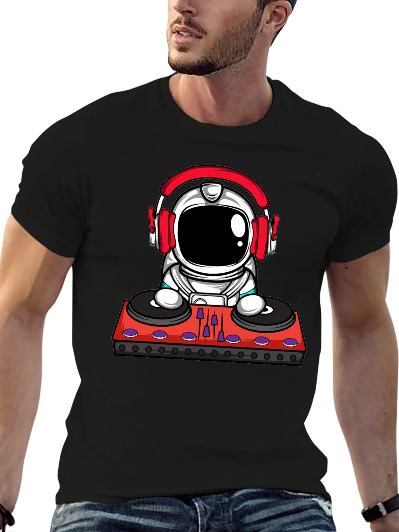 Astronaut DJ Graphic Tee - Space Beats