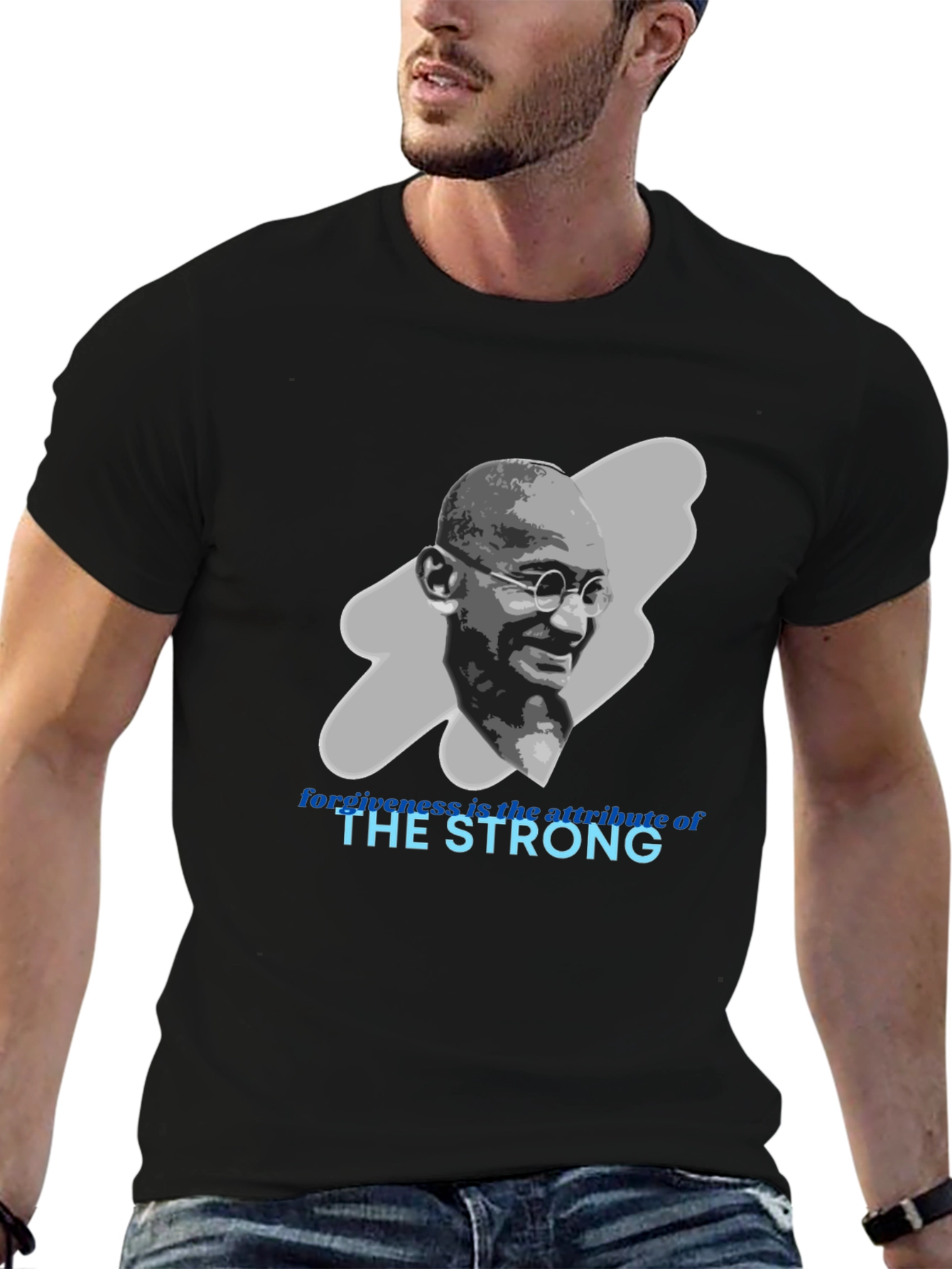 Gandhi Quote Graphic T-Shirt - Forgiveness is Strength