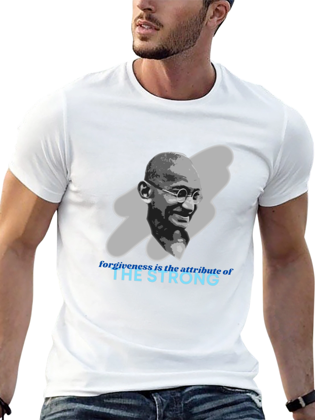 Gandhi Quote Graphic T-Shirt - Forgiveness is Strength