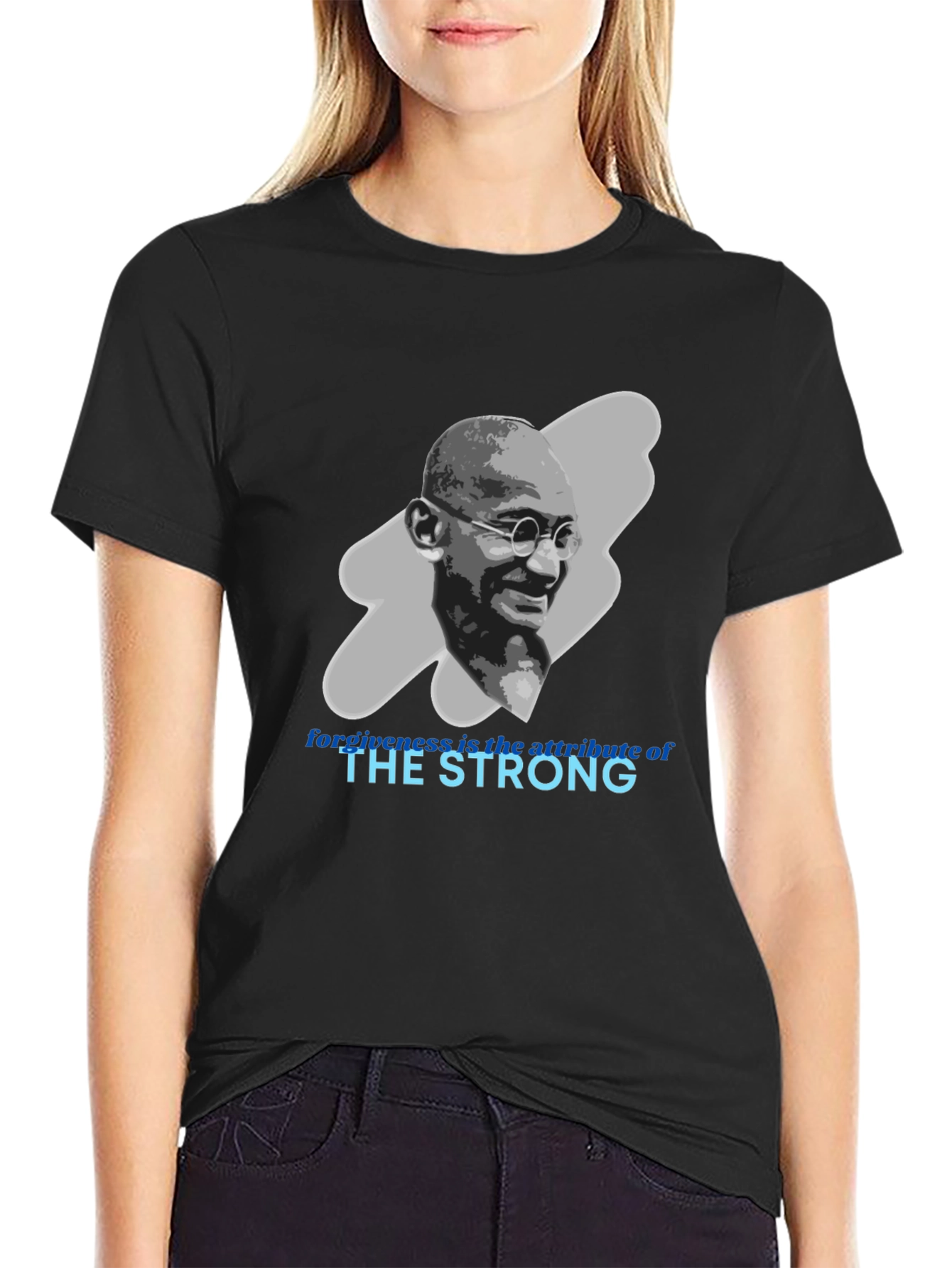 Gandhi Quote Graphic T-Shirt - Forgiveness is Strength
