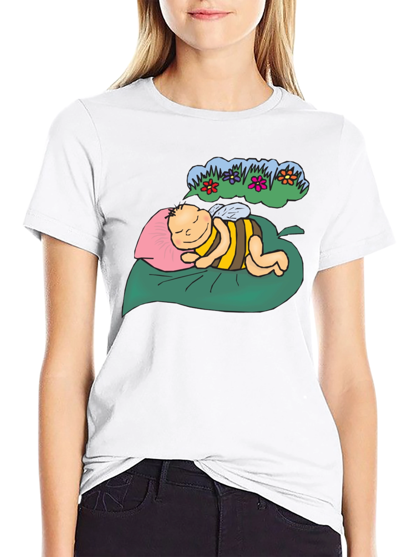 Dreaming Bee Graphic Tee - Black