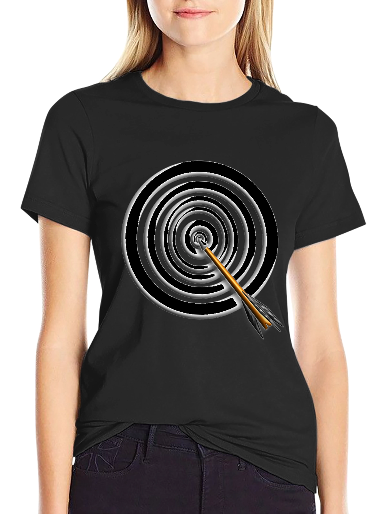 Target Arrow Graphic Tee - Black