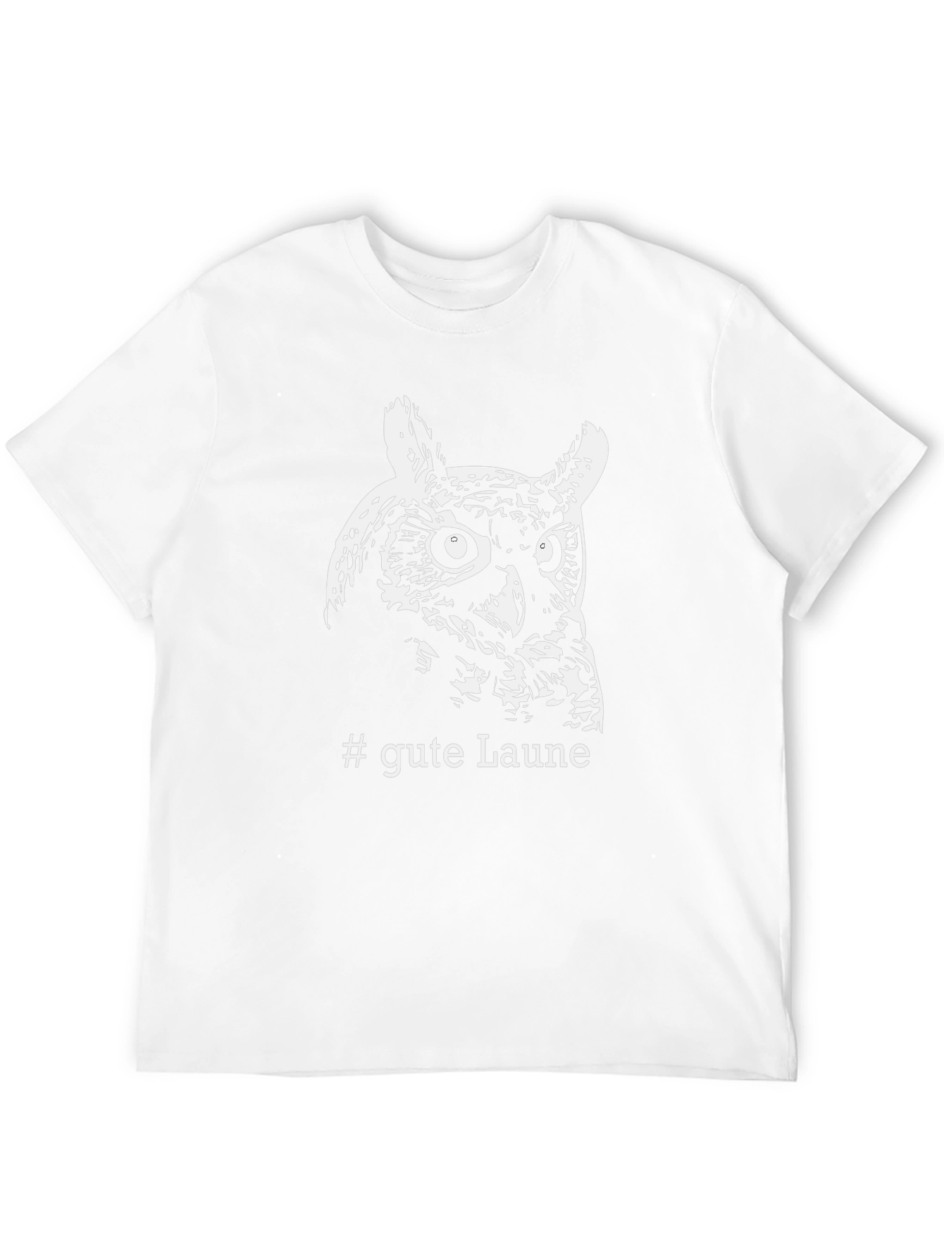 Owl T-Shirt - #gute Laune - Black Cotton Tee