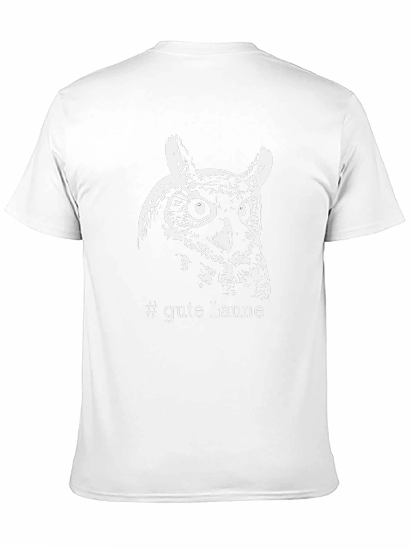 Owl T-Shirt - #gute Laune - Black Cotton Tee