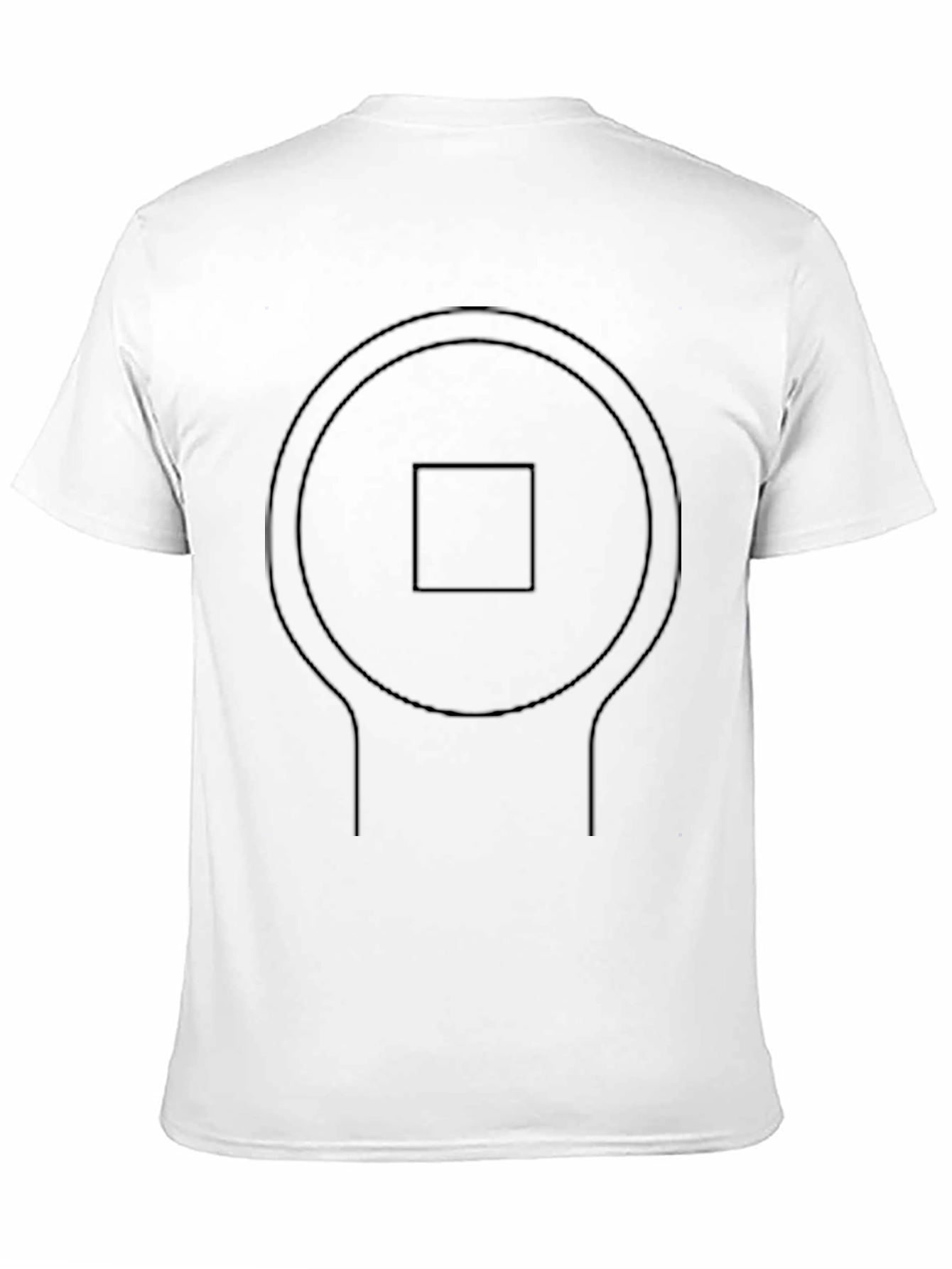 Abstract Circle & Square Graphic Black T-Shirt