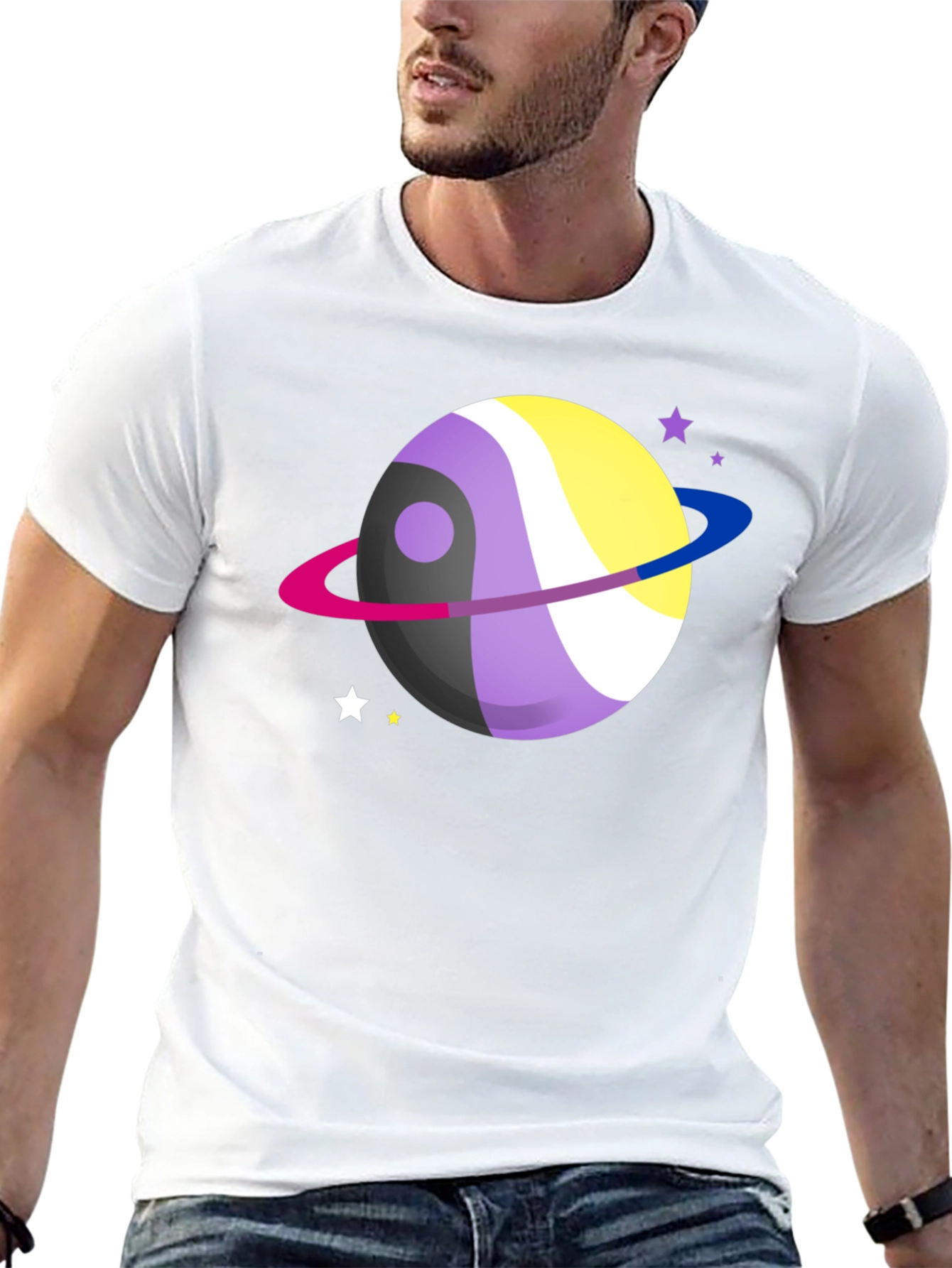 Nonbinary Pride Planet T-Shirt