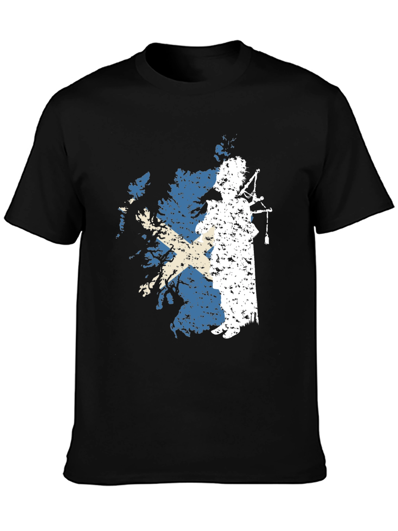 Scottish Pride T-Shirt: Bagpiper & Scotland Flag