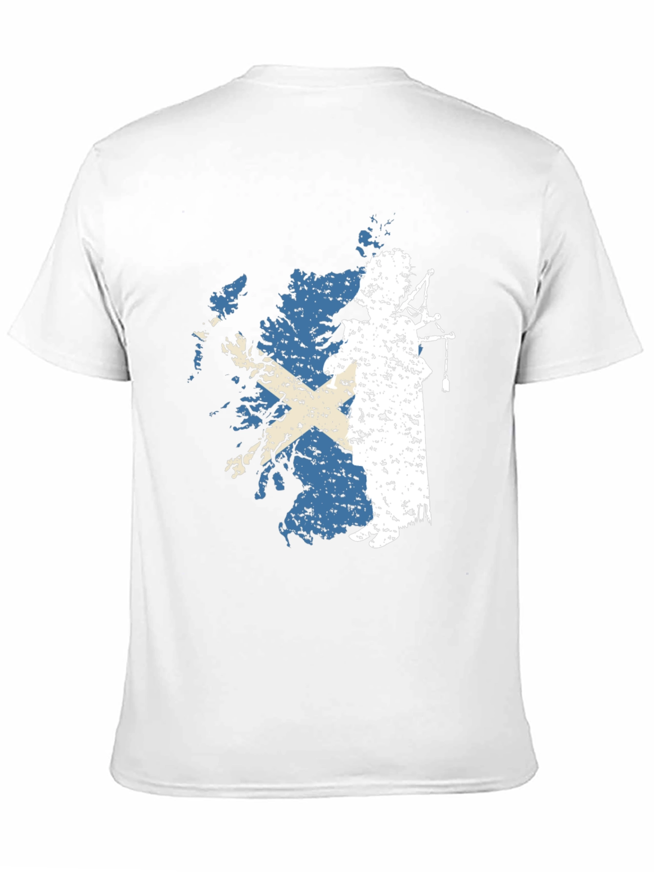 Scottish Pride T-Shirt: Bagpiper & Scotland Flag