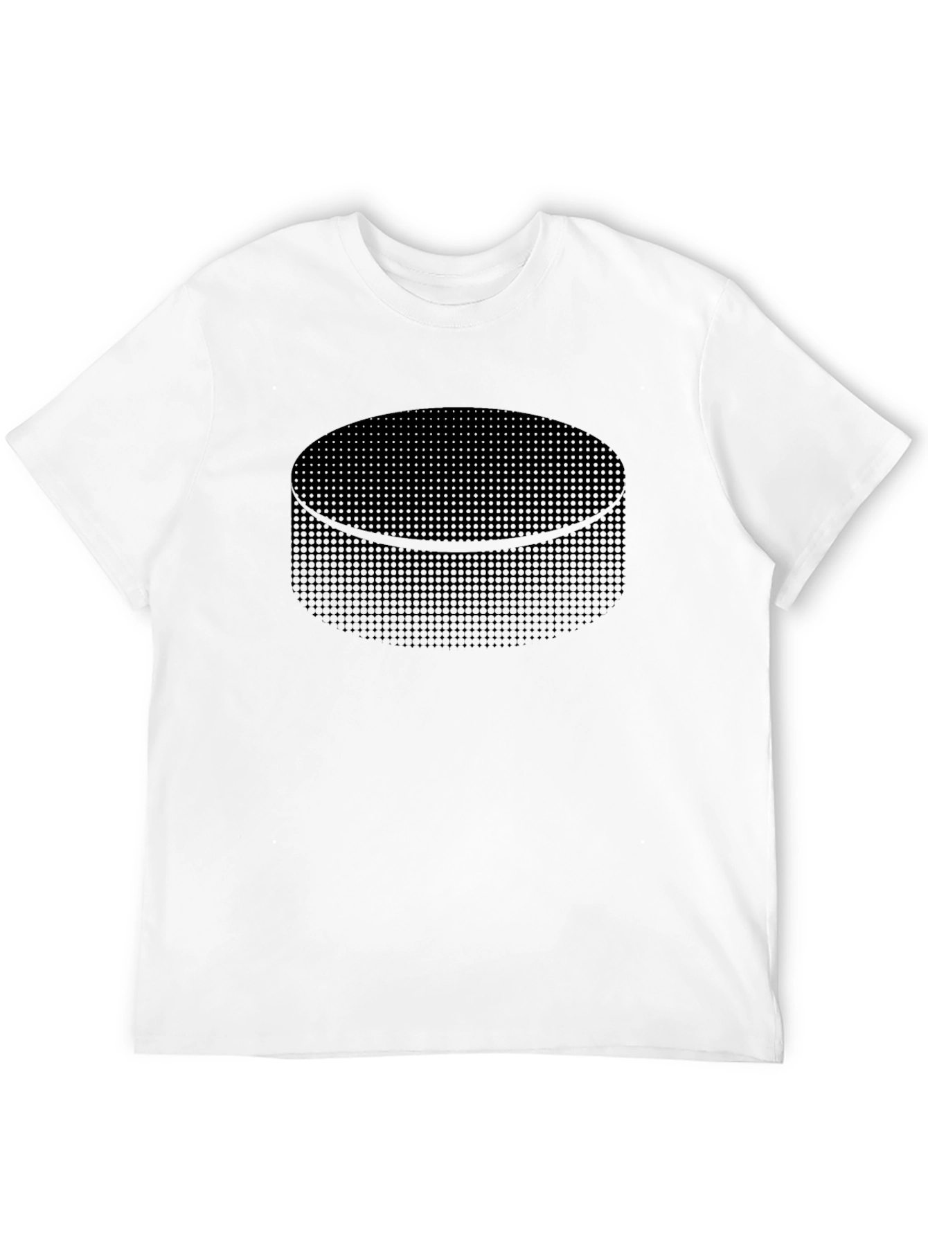 Hockey Puck T-Shirt - Unique Dot Pattern Design