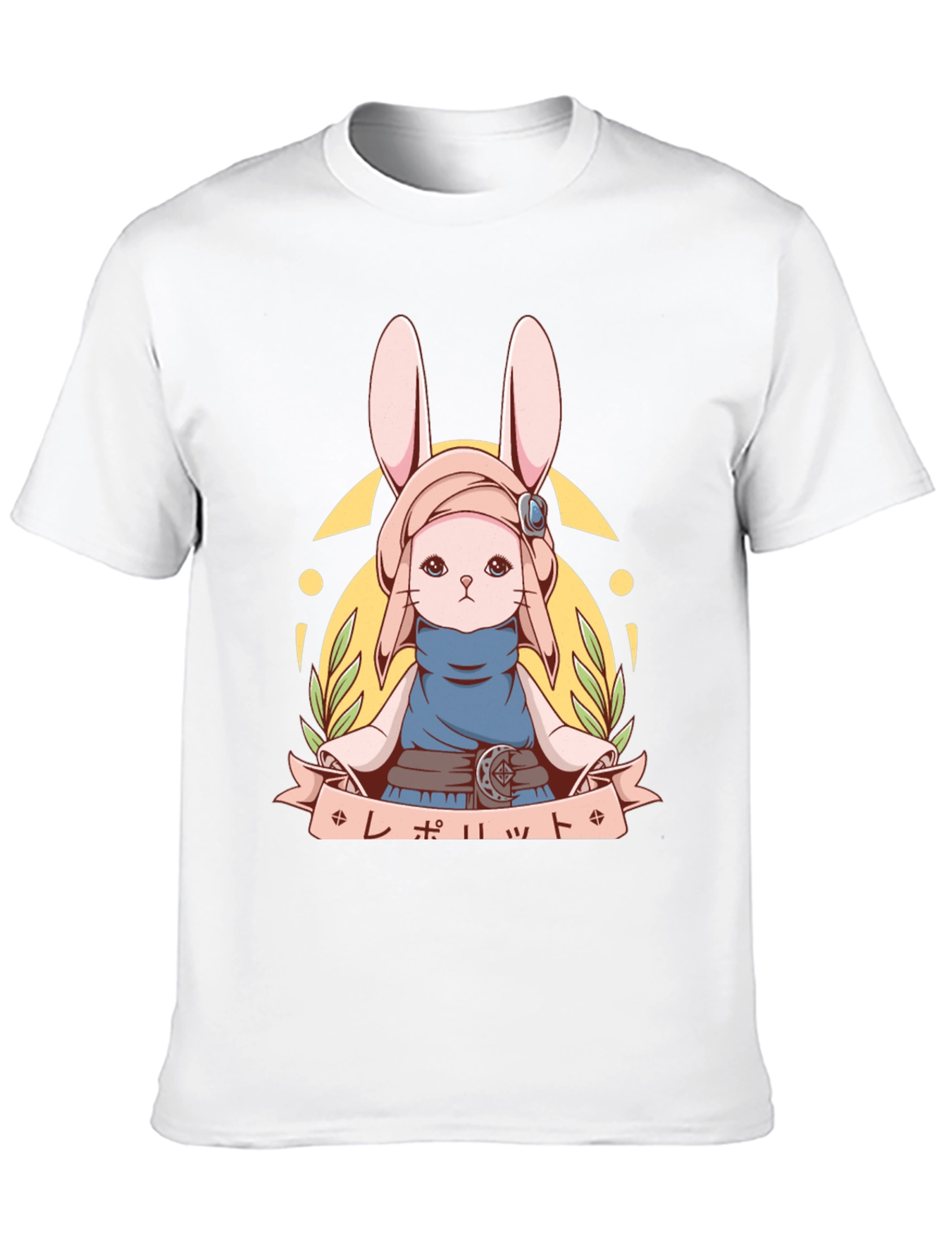 Anime Bunny T-Shirt | Unisex Black Cotton Tee