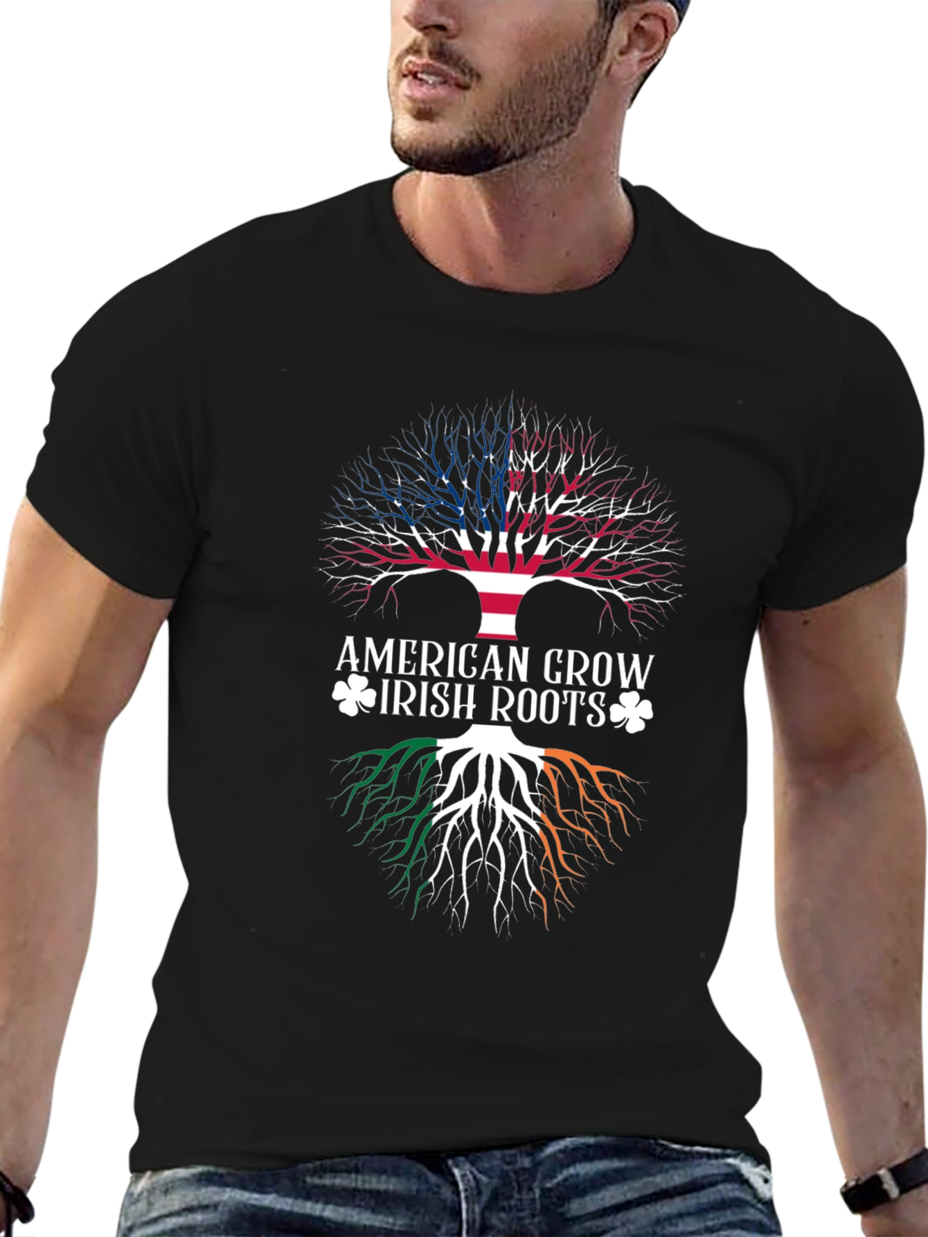 American Grown Irish Roots Graphic T-Shirt