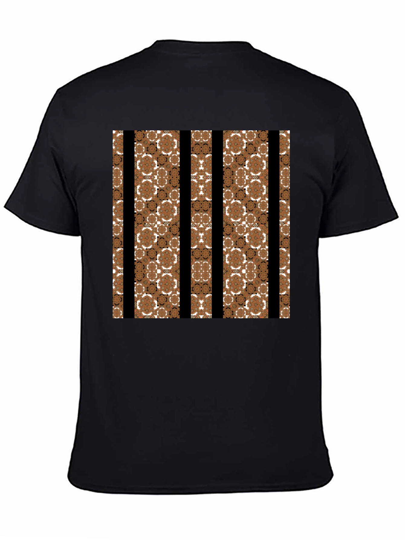 Abstract Floral Striped Graphic Tee