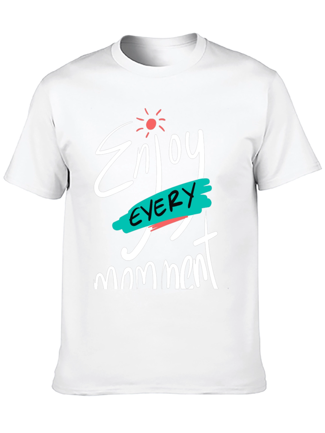Enjoy Every Moment Black Graphic T-Shirt