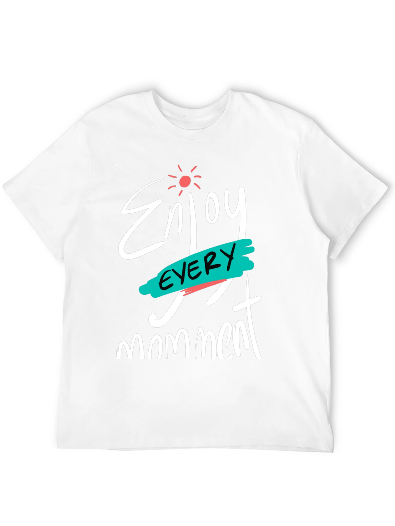 Enjoy Every Moment Black Graphic T-Shirt
