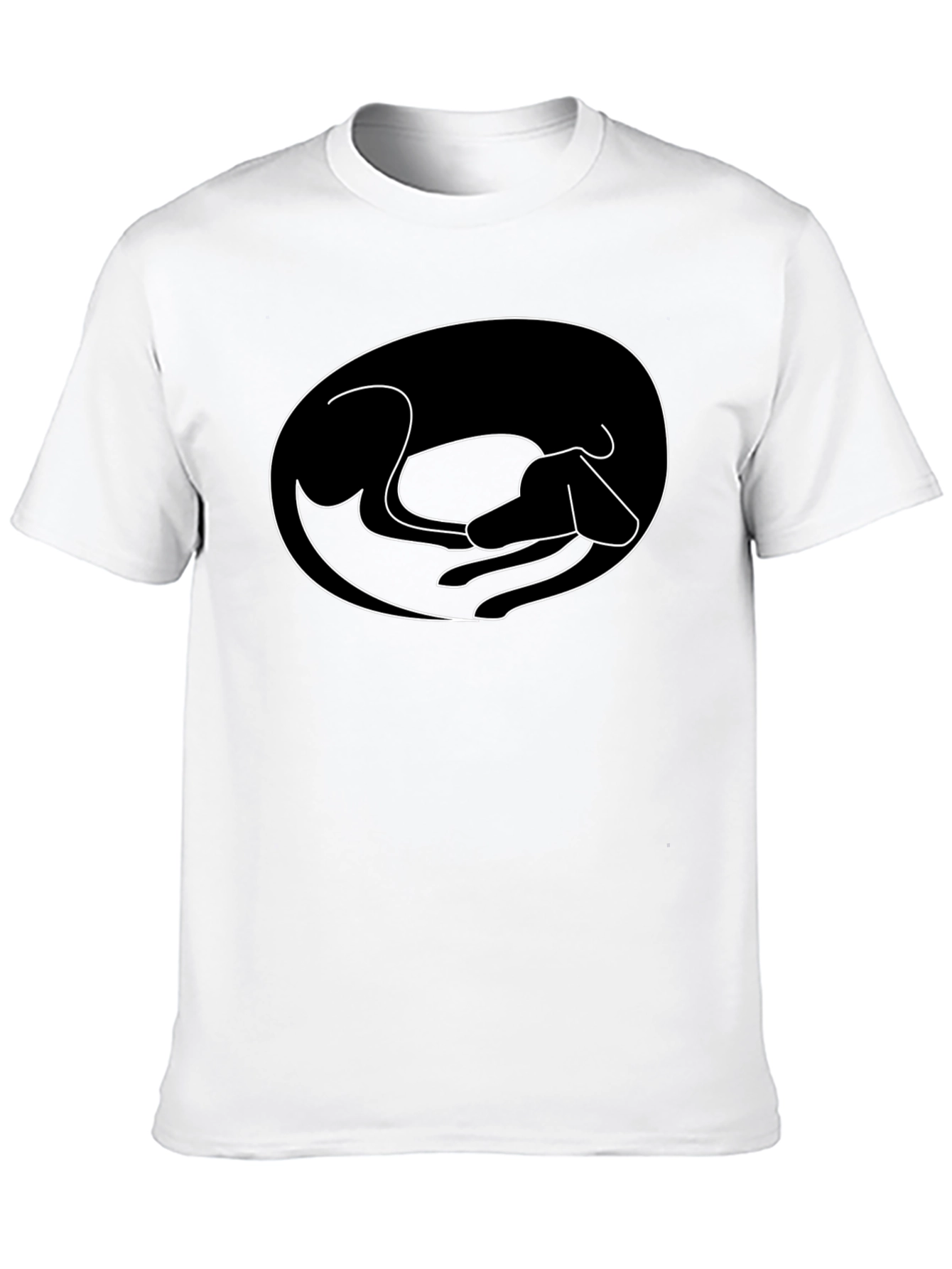 Minimalist Dog Outline T-Shirt