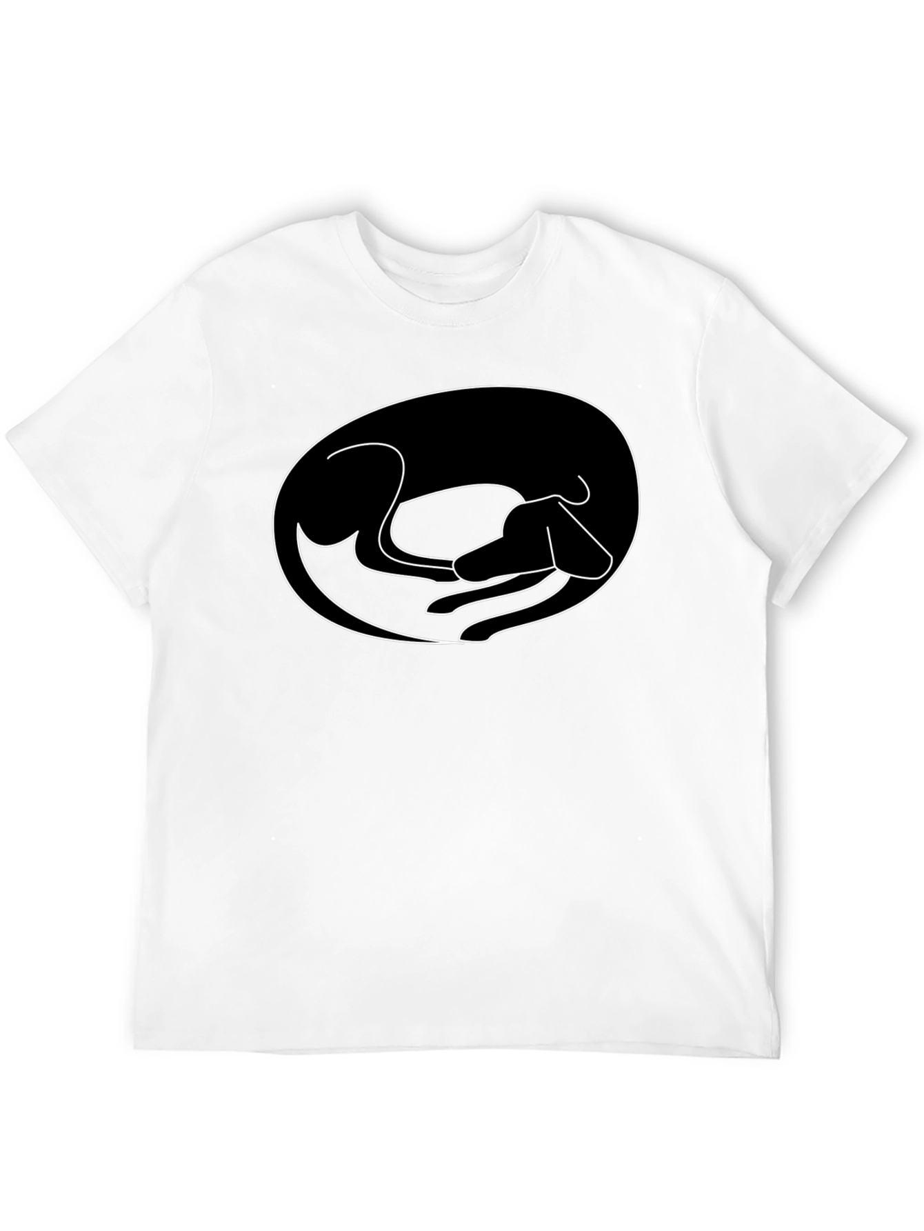 Minimalist Dog Outline T-Shirt