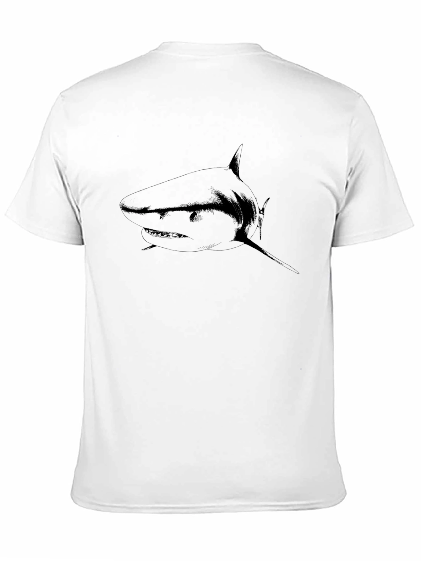 Mens Black Shark Graphic Tee - Stylish Casual Wear