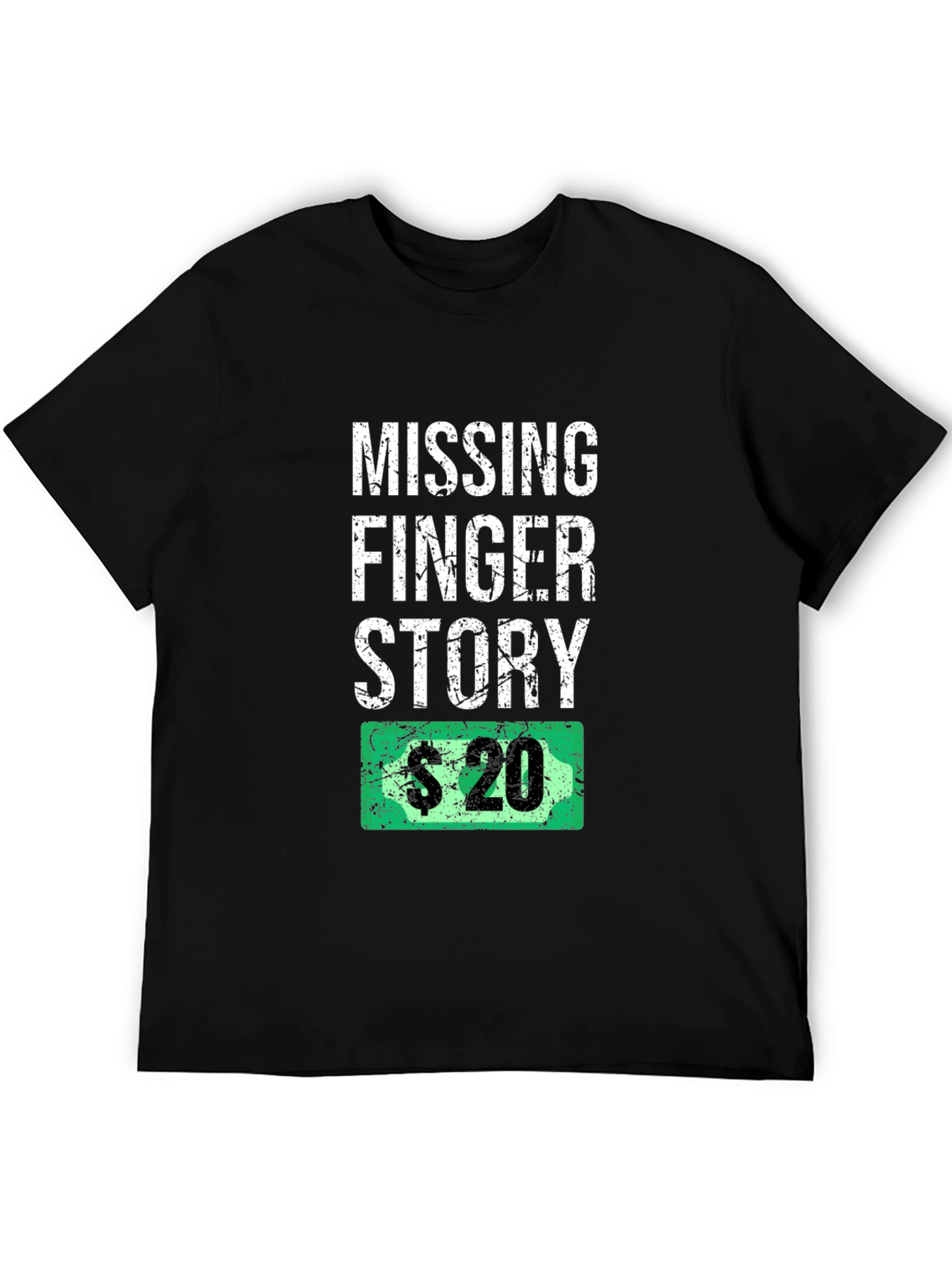 Missing Finger Story Funny Graphic T-Shirt