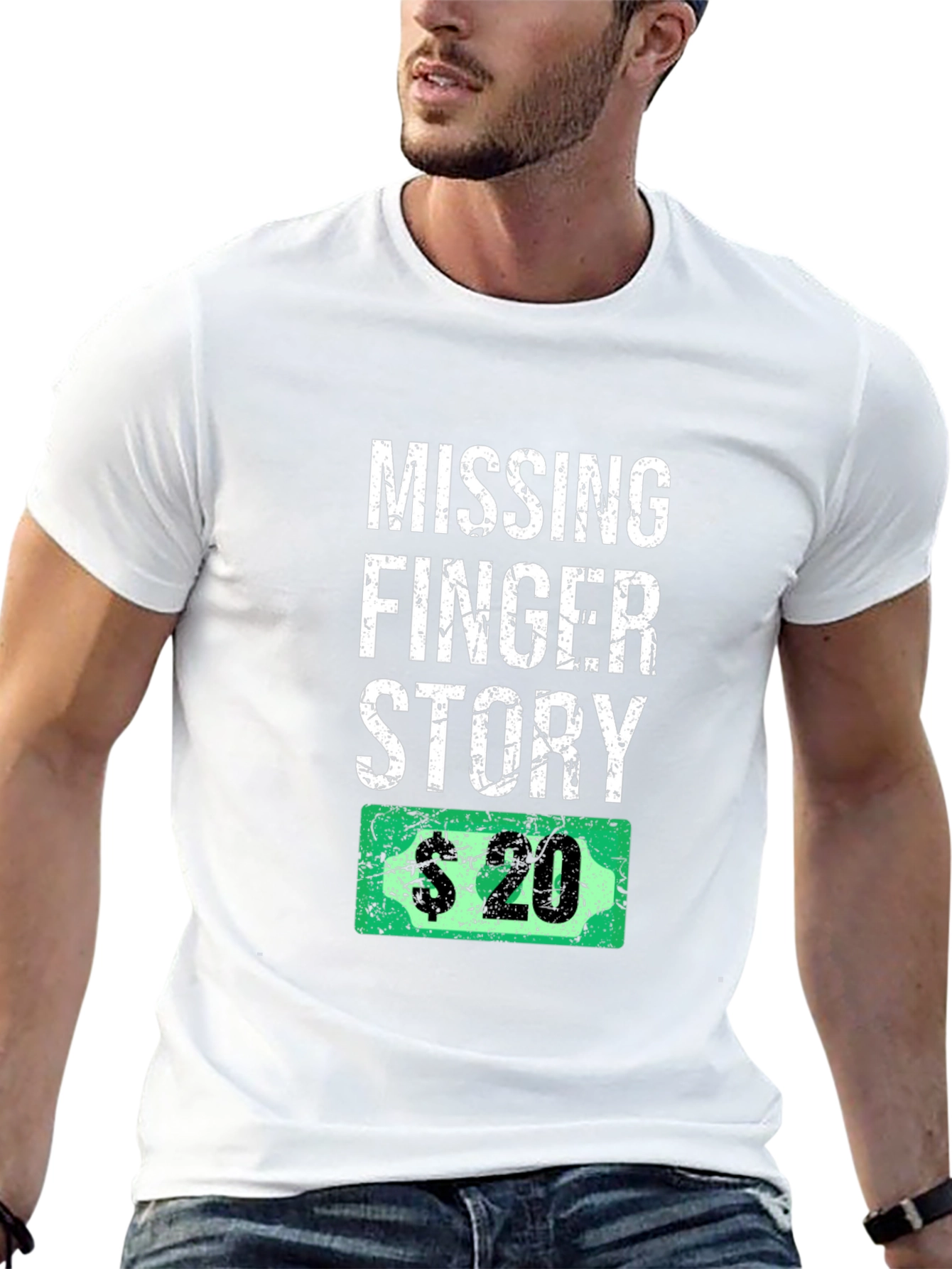 Missing Finger Story Funny Graphic T-Shirt