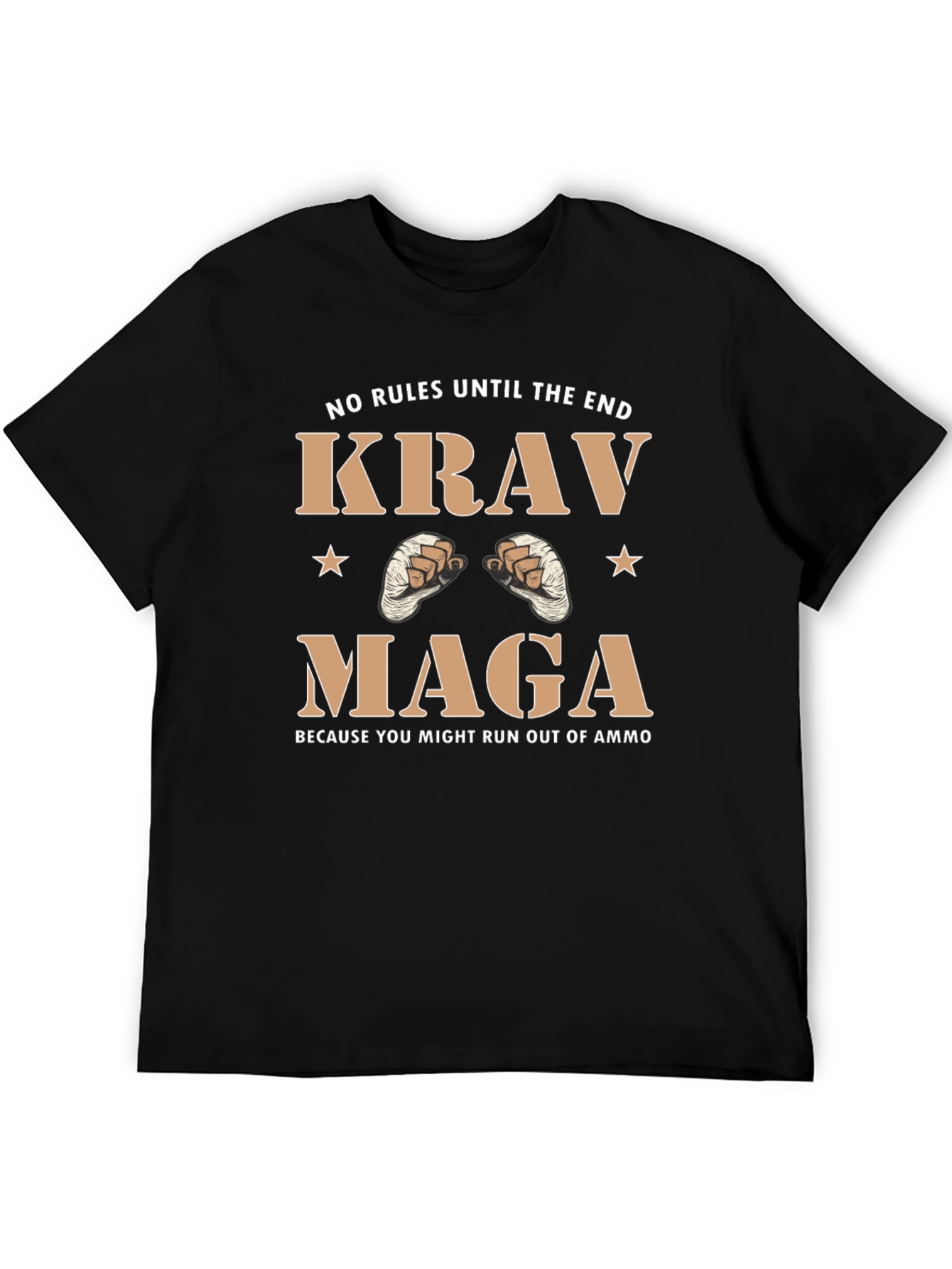 Krav Maga Black T-Shirt - No Rules MMA Apparel