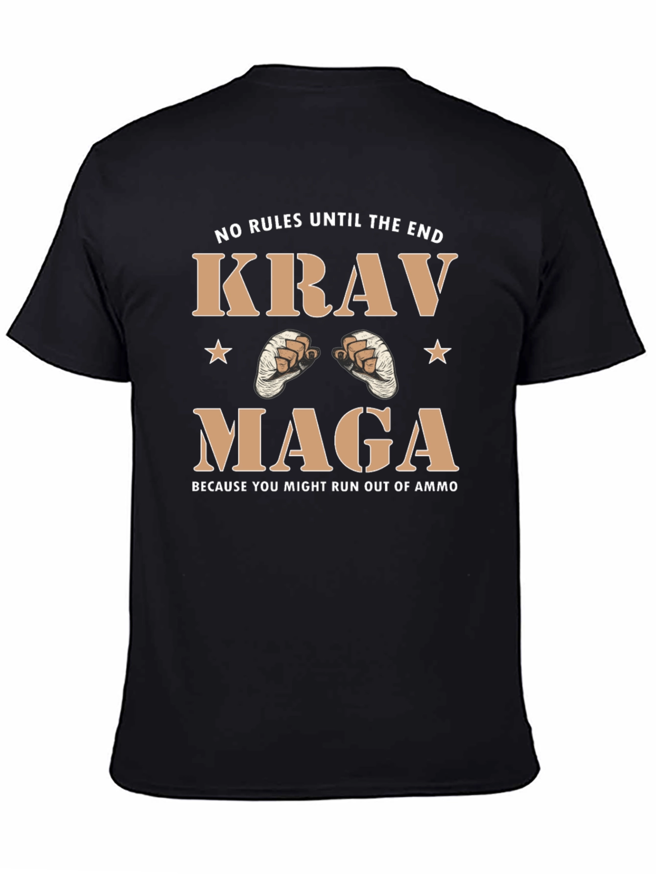 Krav Maga Black T-Shirt - No Rules MMA Apparel