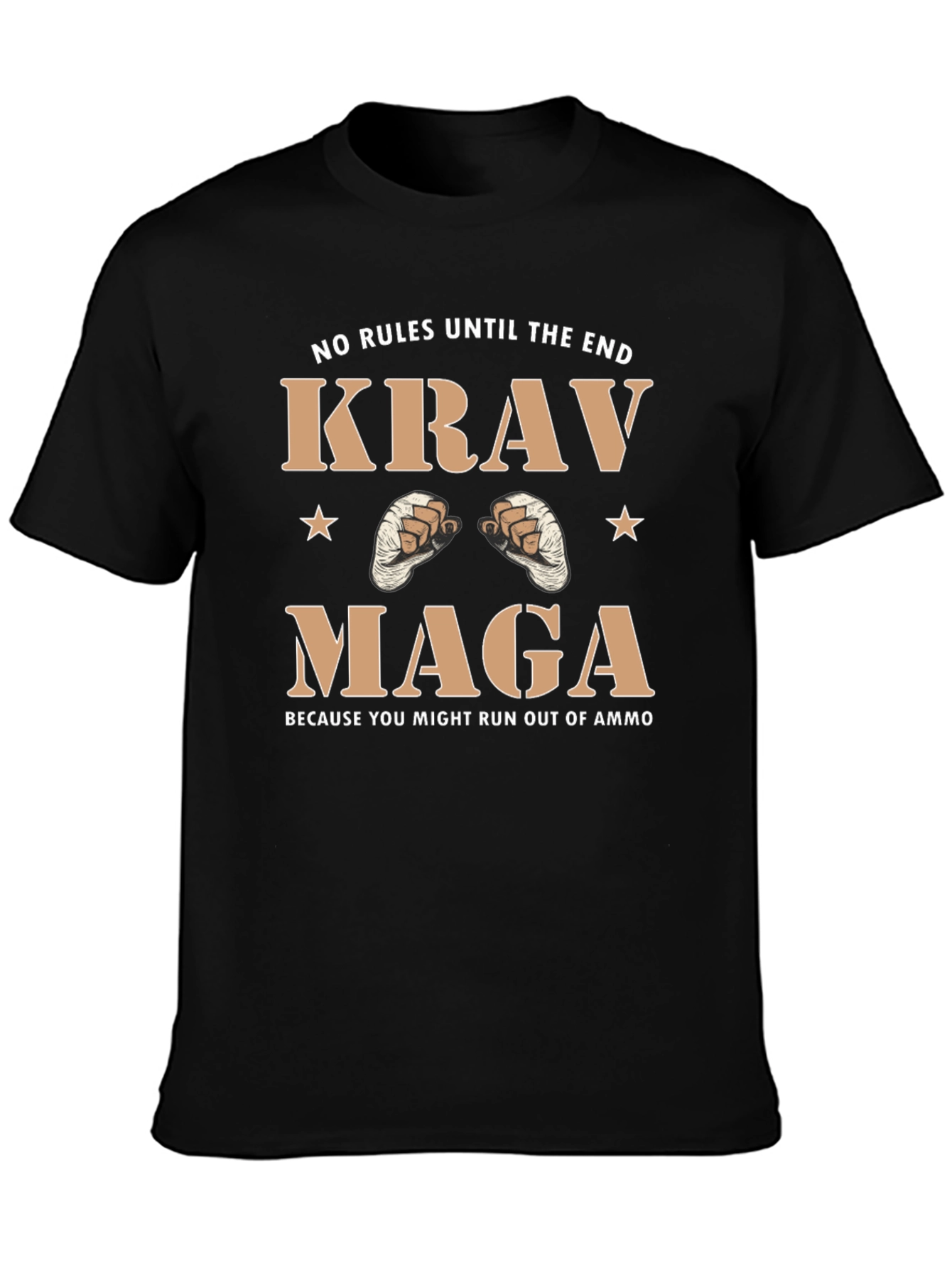Krav Maga Black T-Shirt - No Rules MMA Apparel