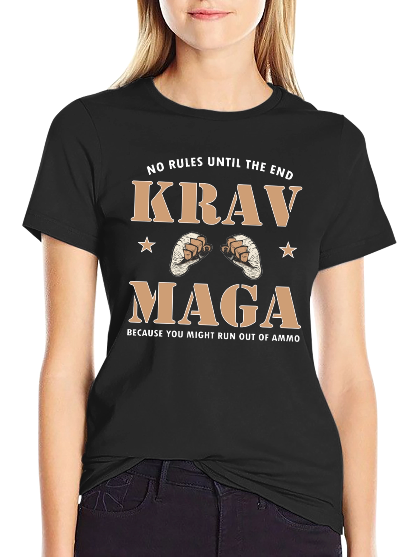 Krav Maga Black T-Shirt - No Rules MMA Apparel