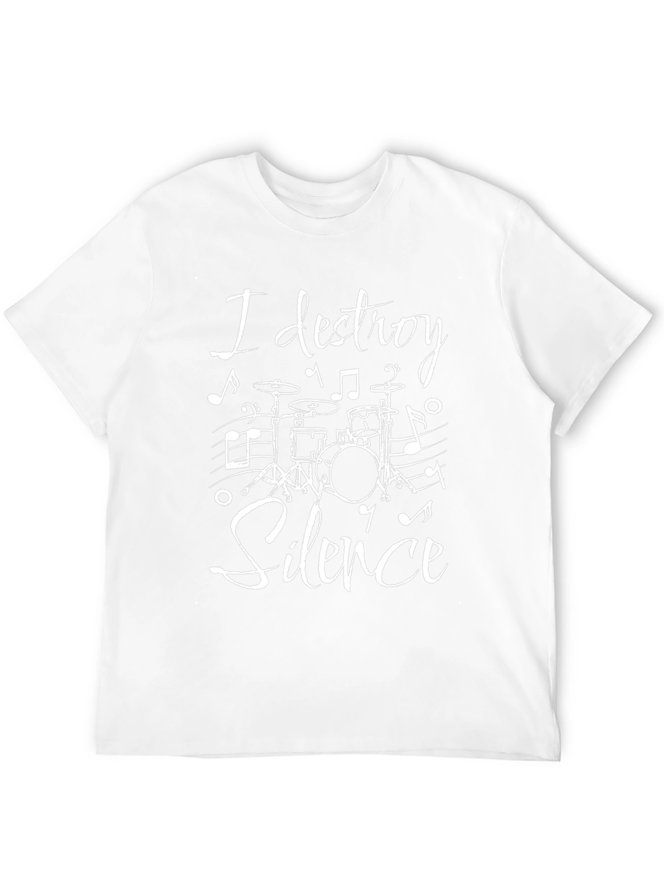 I Destroy Silence Drummer T-Shirt - Black