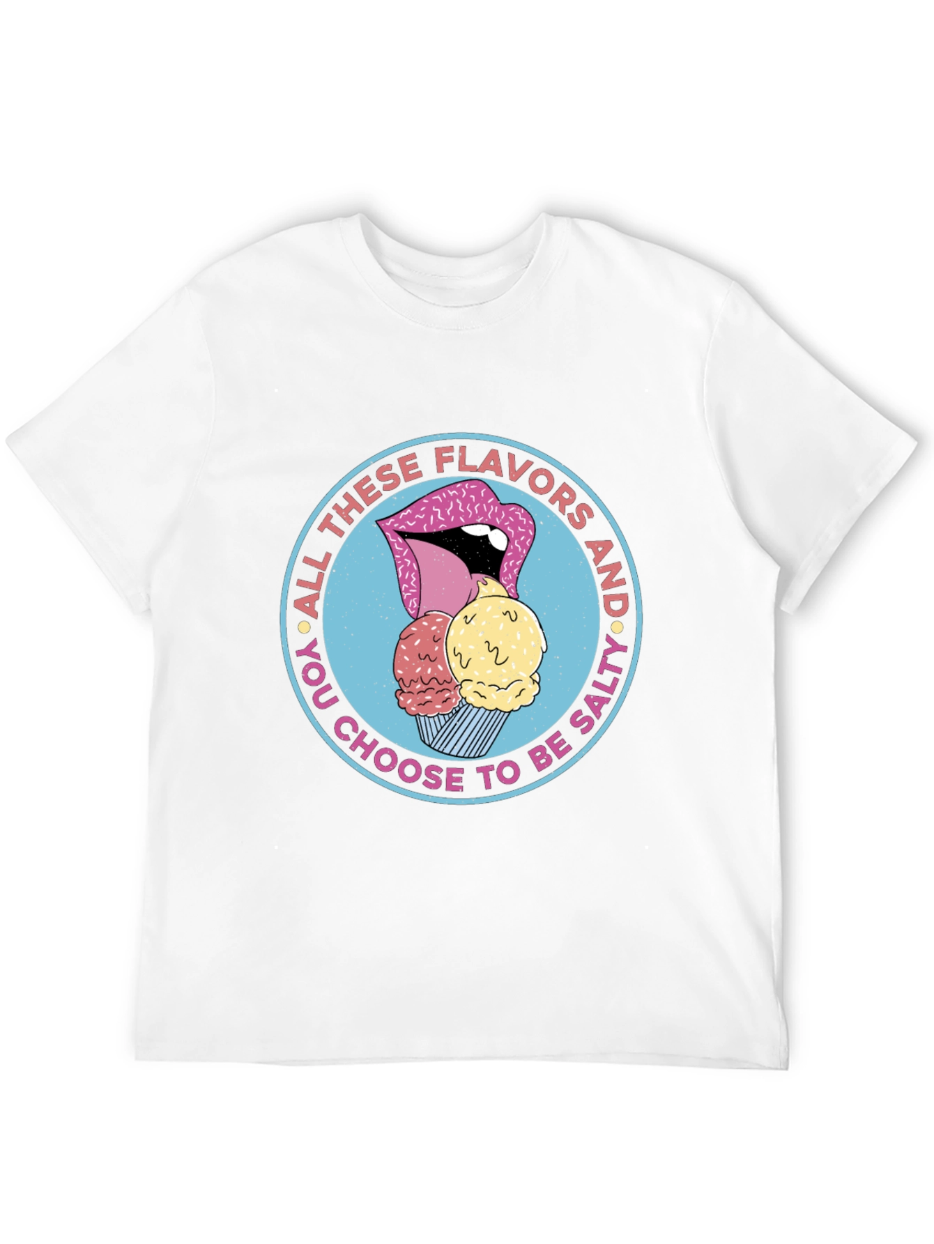 Funny Salty Ice Cream Graphic Tee