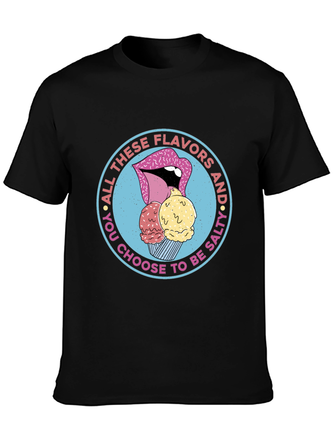 Funny Salty Ice Cream Graphic Tee