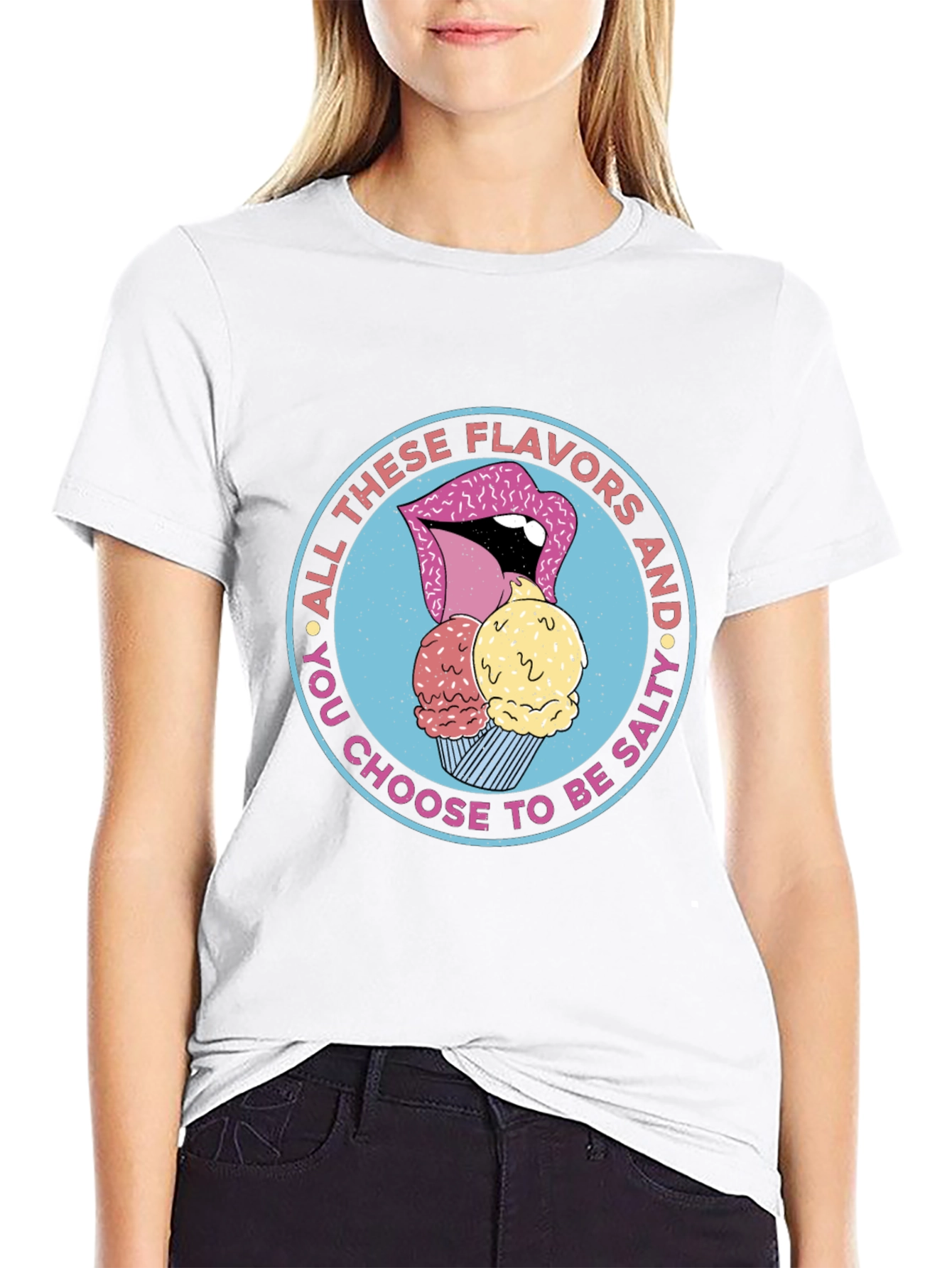 Funny Salty Ice Cream Graphic Tee