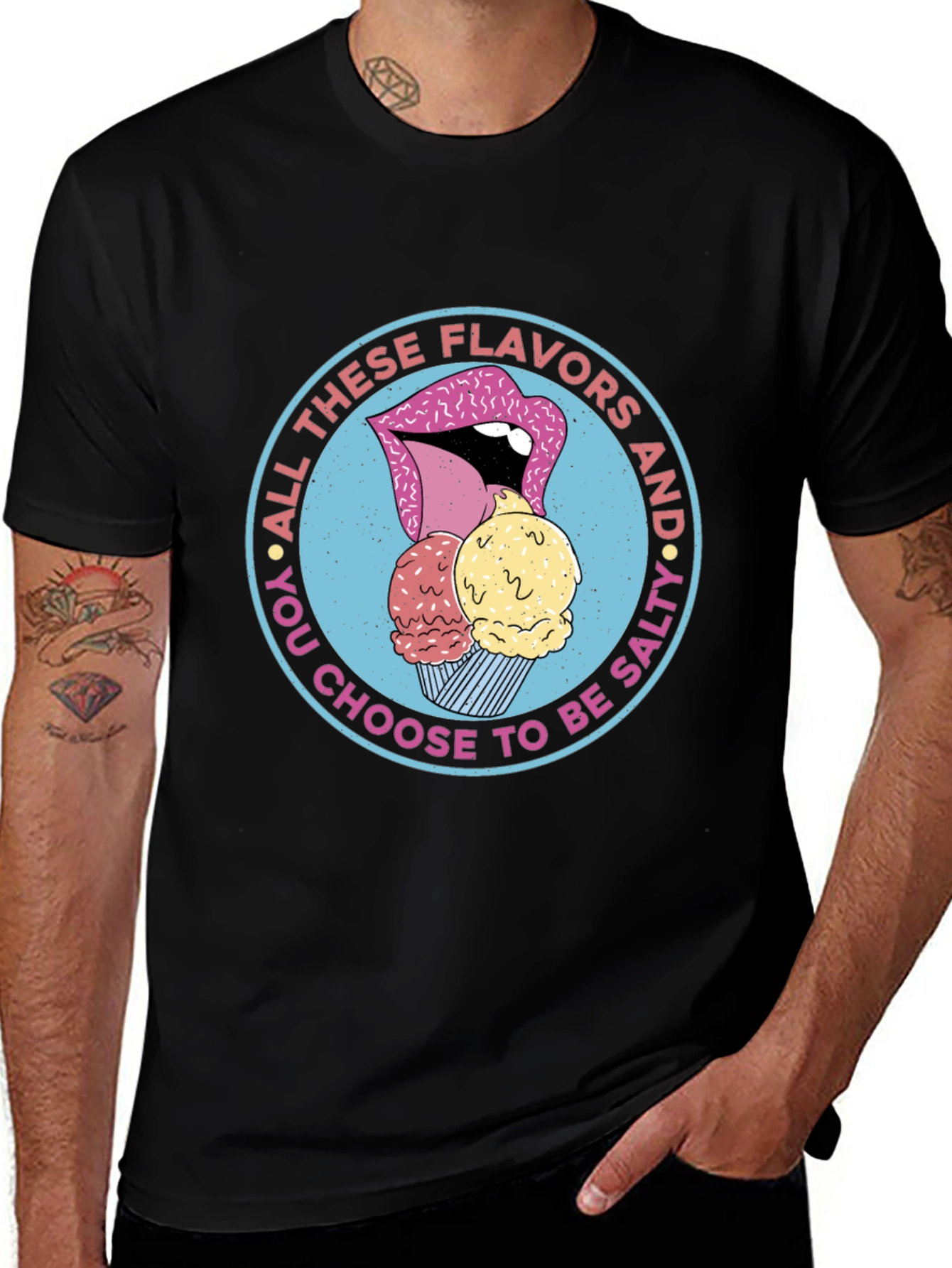 Funny Salty Ice Cream Graphic Tee