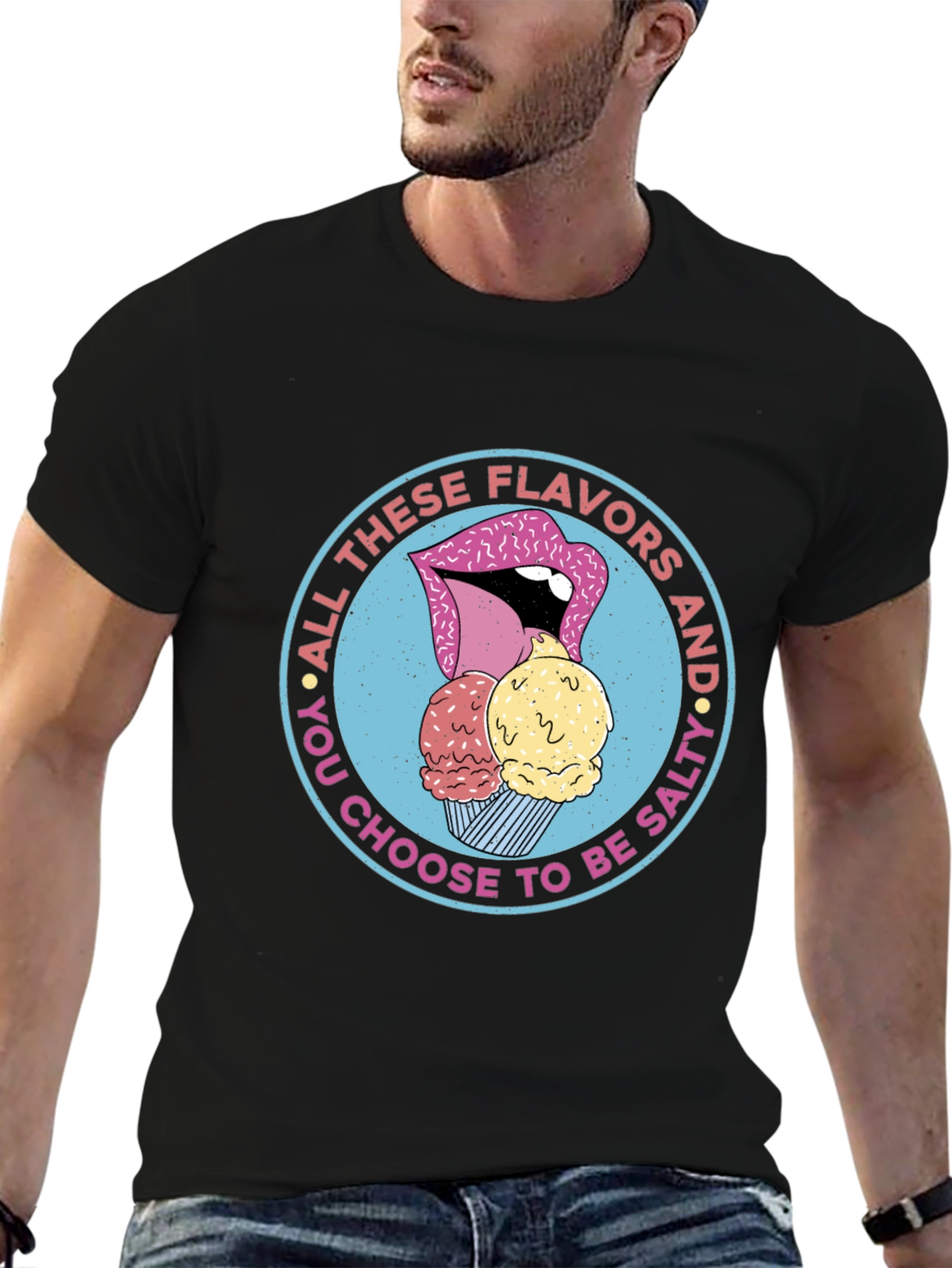 Funny Salty Ice Cream Graphic Tee