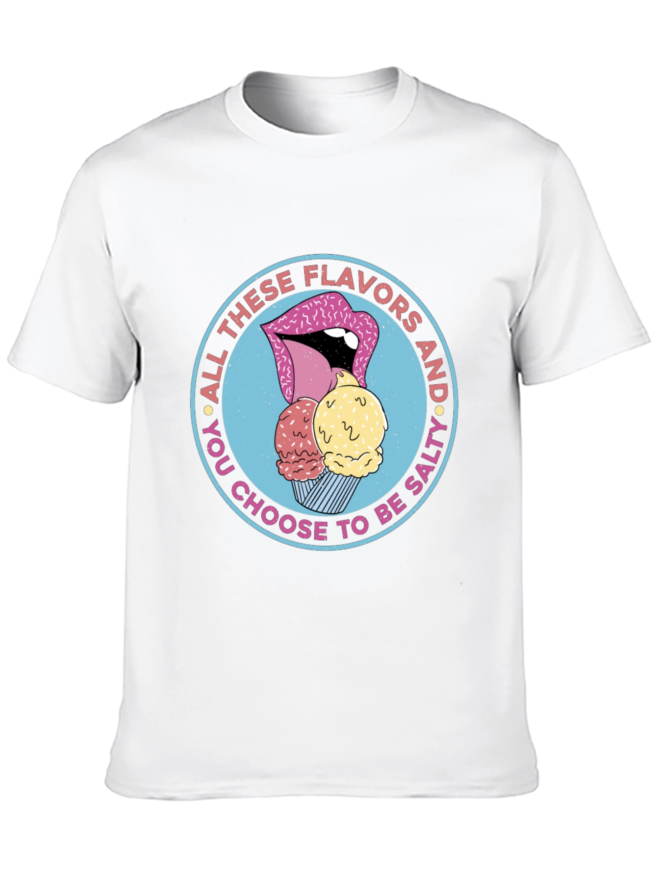 Funny Salty Ice Cream Graphic Tee
