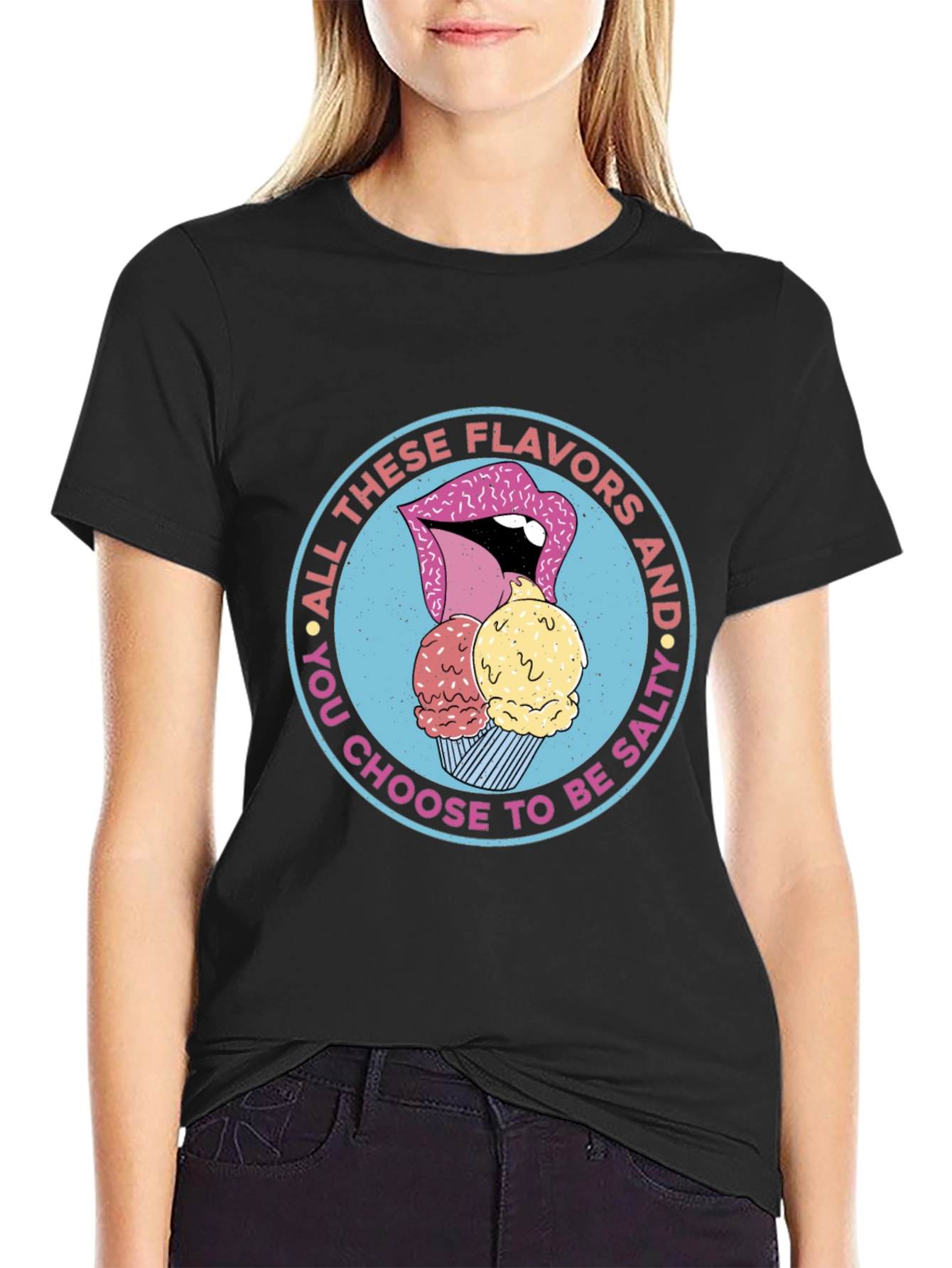Funny Salty Ice Cream Graphic Tee