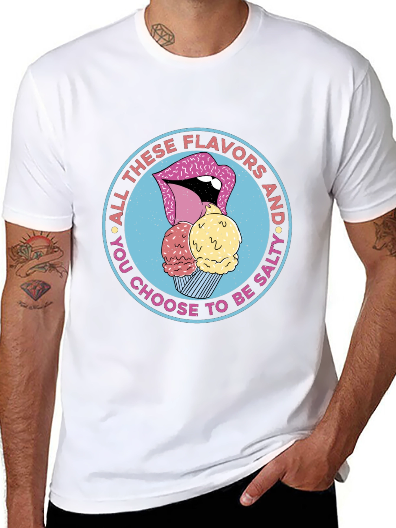 Funny Salty Ice Cream Graphic Tee