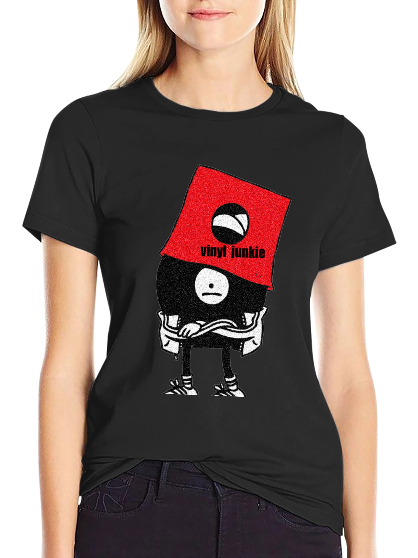 Vinyl Junkie Graphic Tee - Unique Music Lover T-Shirt