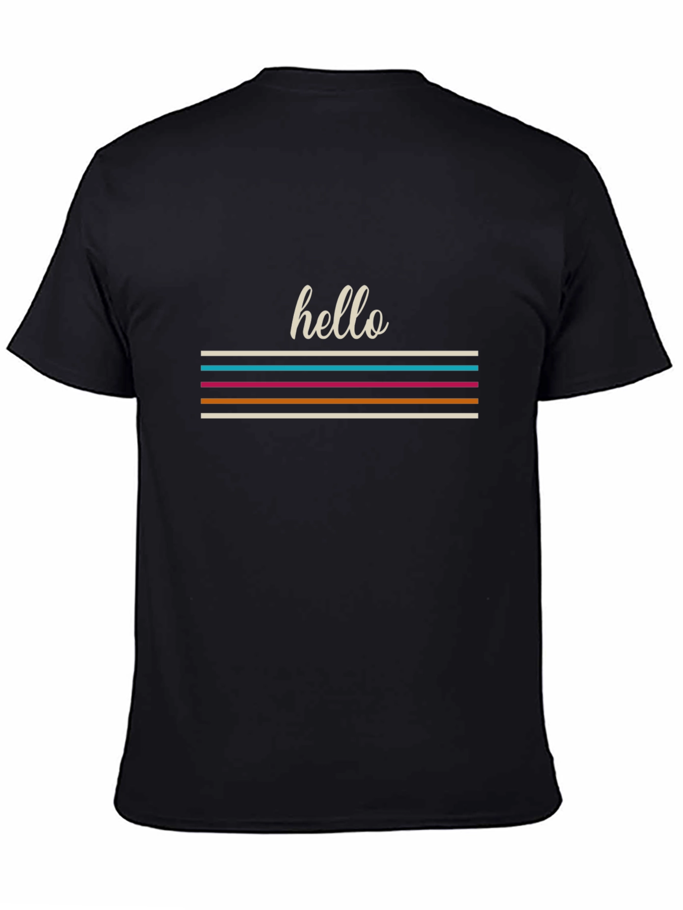 Hello Striped Graphic Tee - Stylish Casual Wear