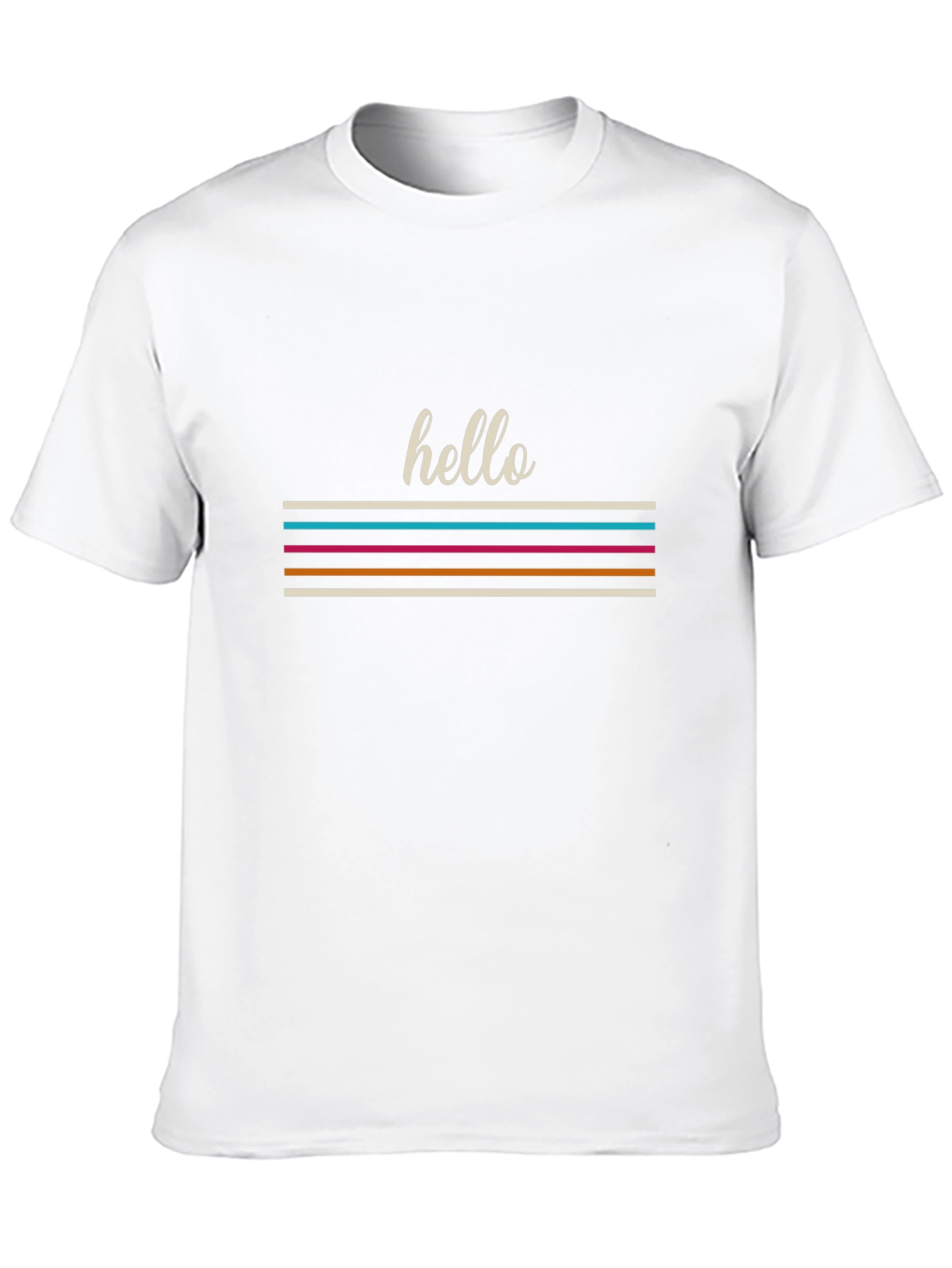 Hello Striped Graphic Tee - Stylish Casual Wear